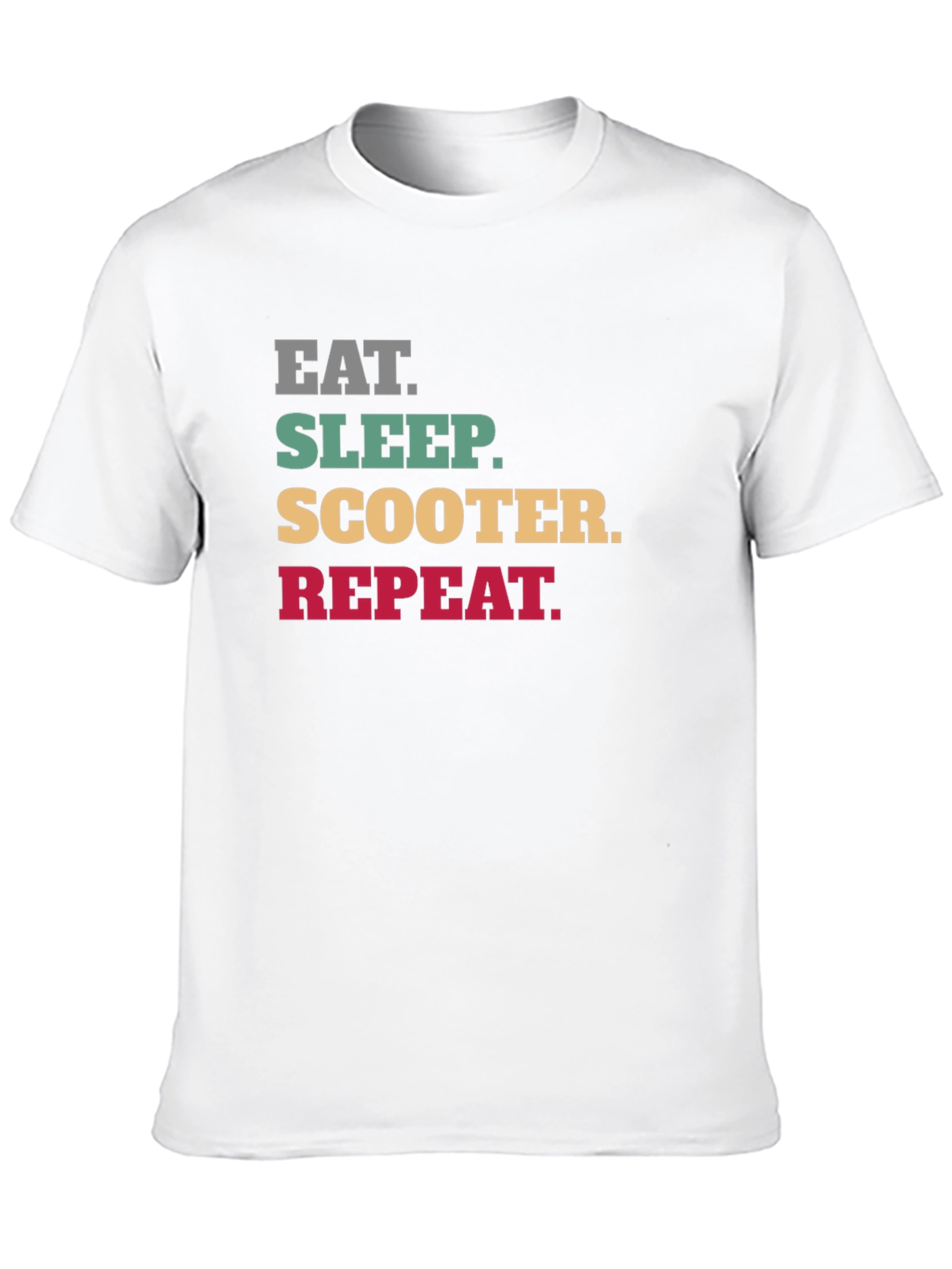 Eat Sleep Scooter Repeat Black T-Shirt