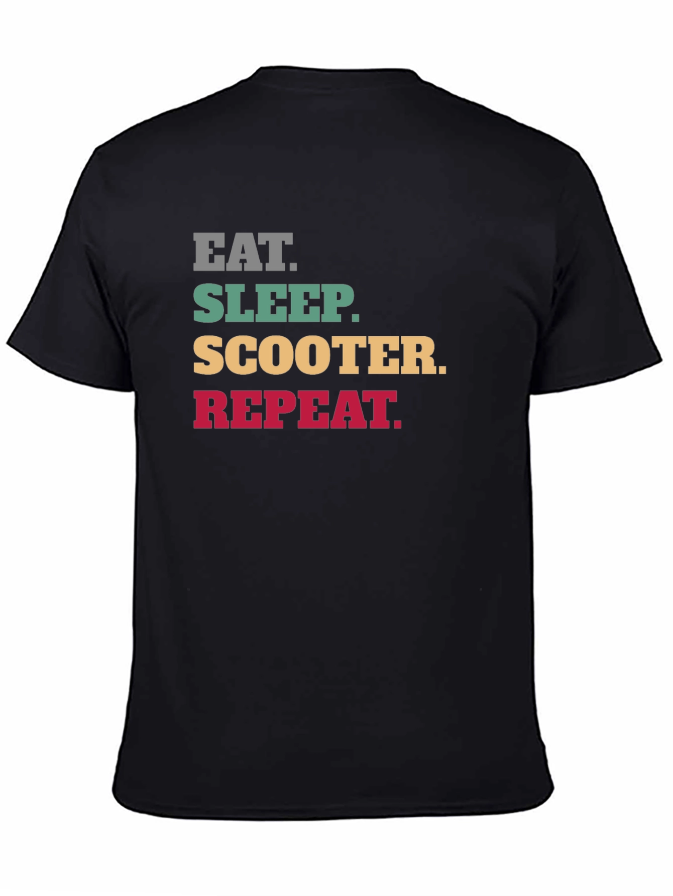 Eat Sleep Scooter Repeat Black T-Shirt