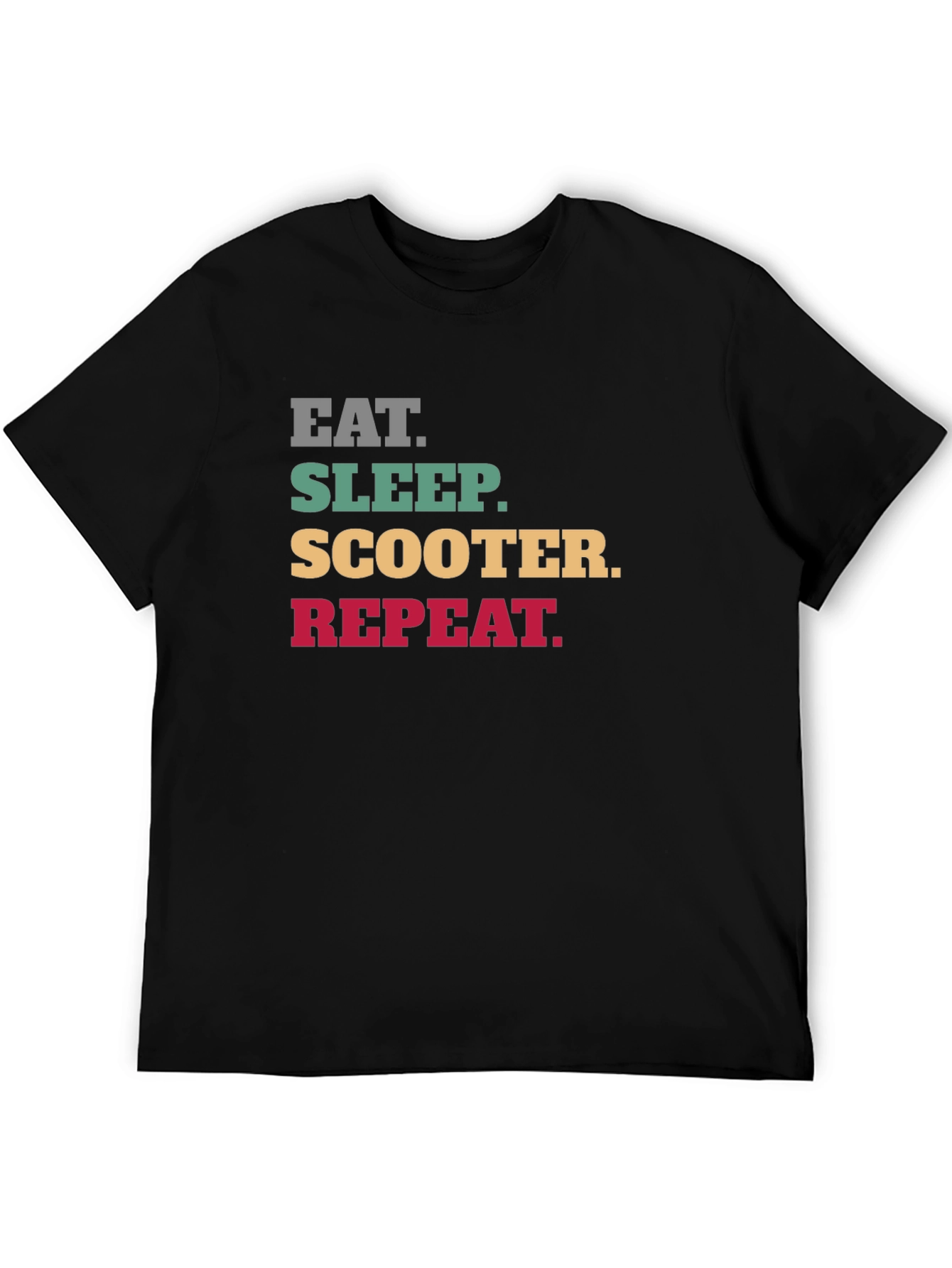 Eat Sleep Scooter Repeat Black T-Shirt