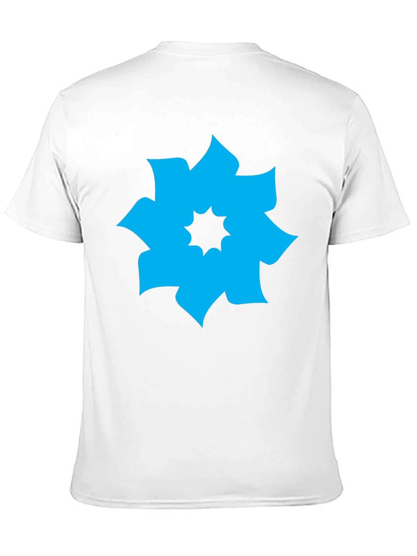 Geometric Flower Graphic Tee - Modern Casual Shirt