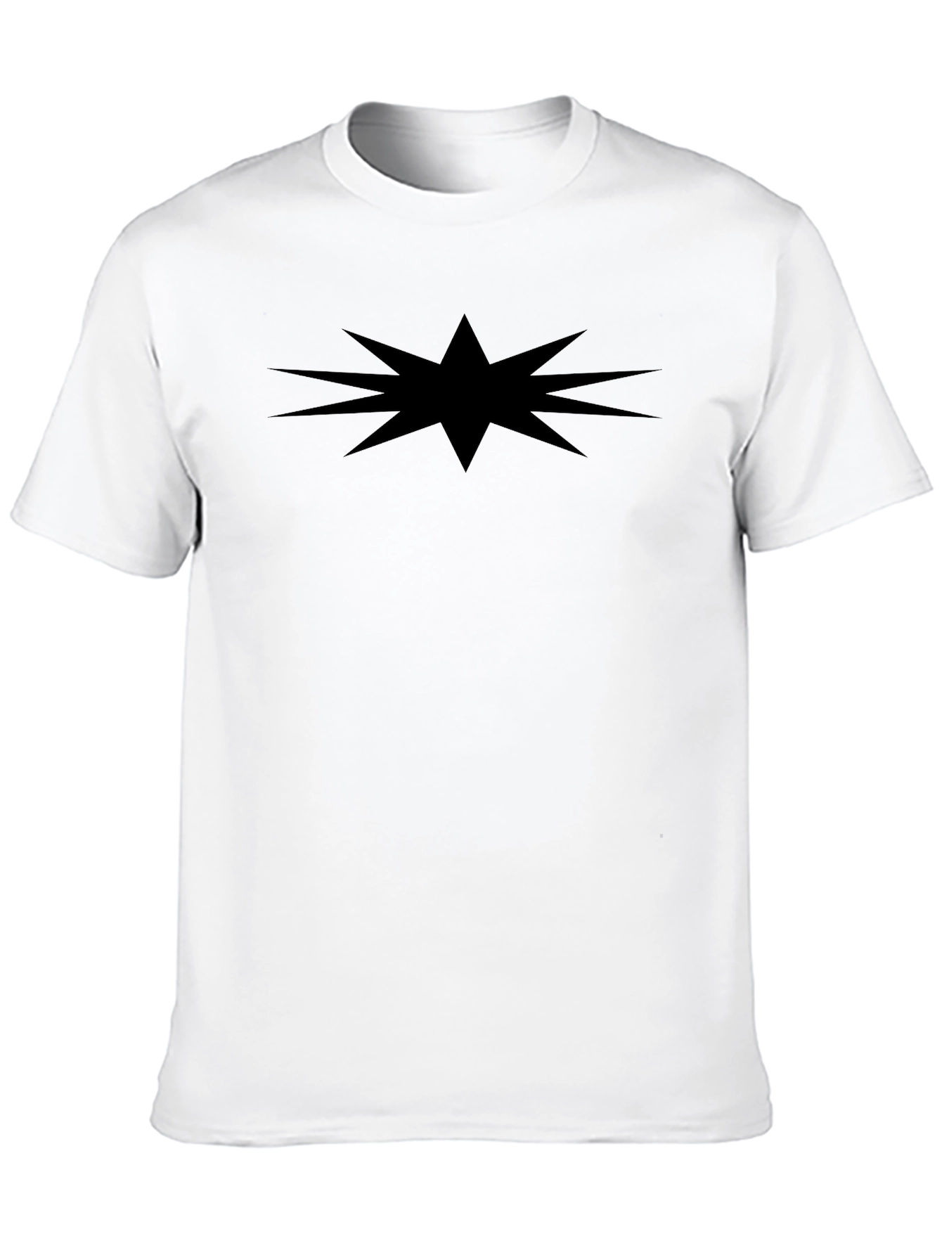 Mens Black Starburst Graphic T-Shirt