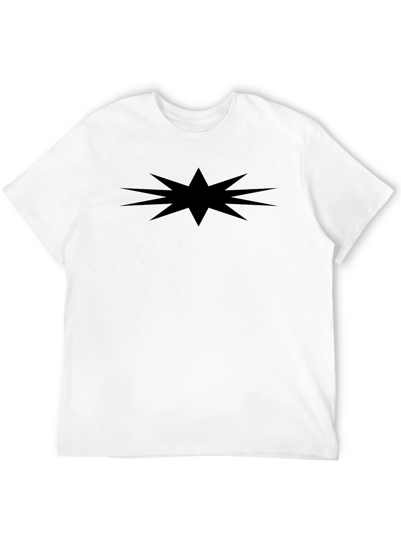 Mens Black Starburst Graphic T-Shirt