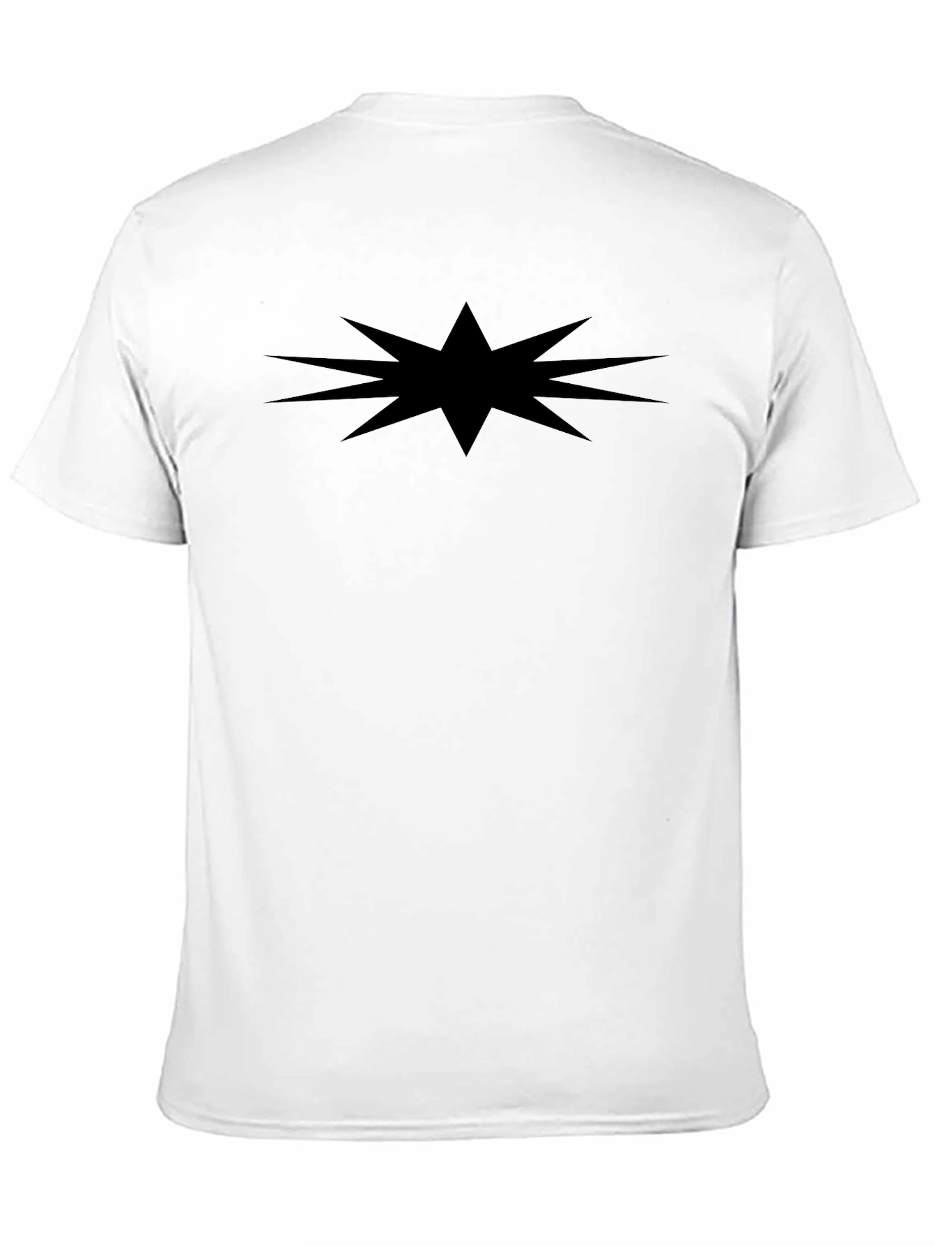 Mens Black Starburst Graphic T-Shirt
