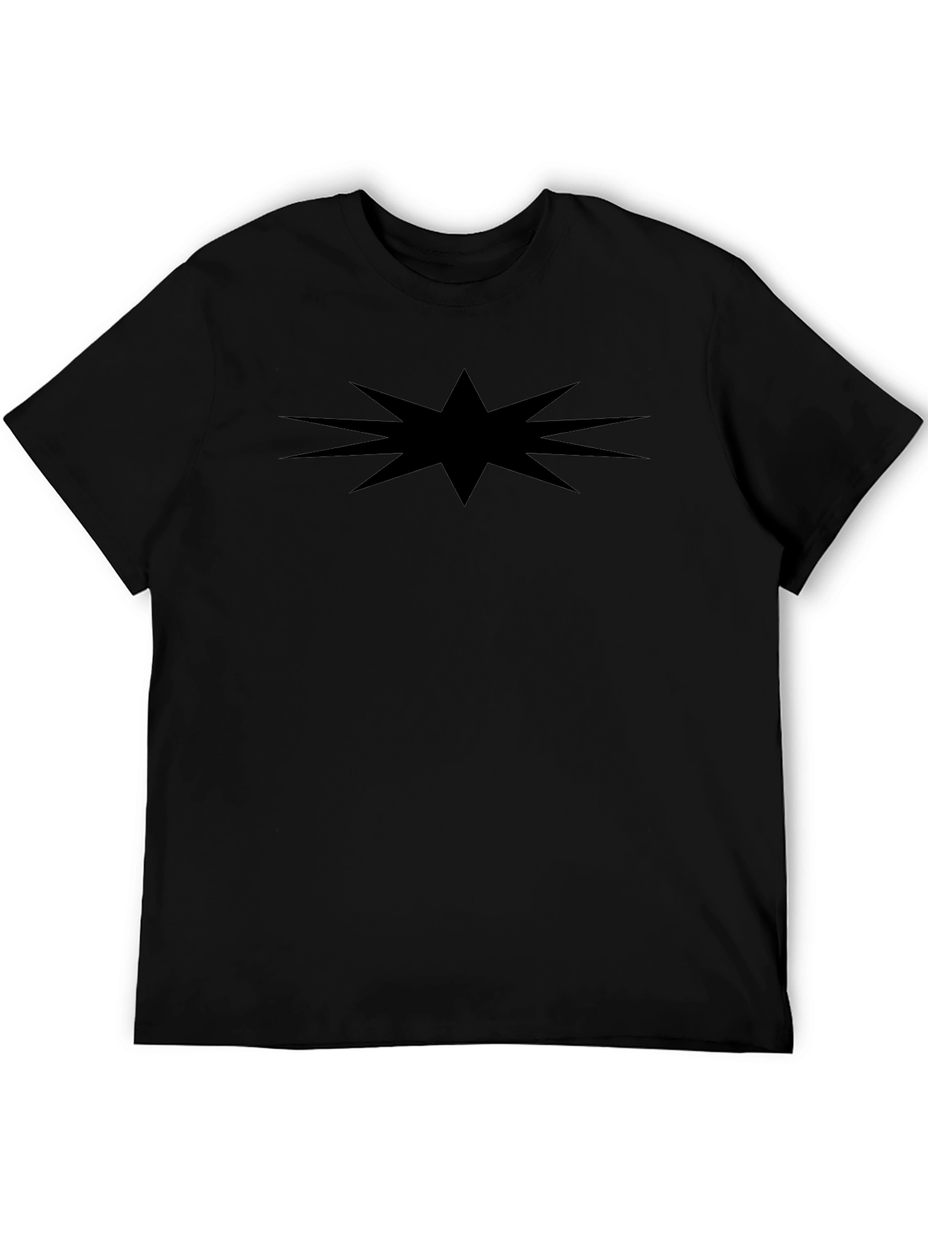 Mens Black Starburst Graphic T-Shirt