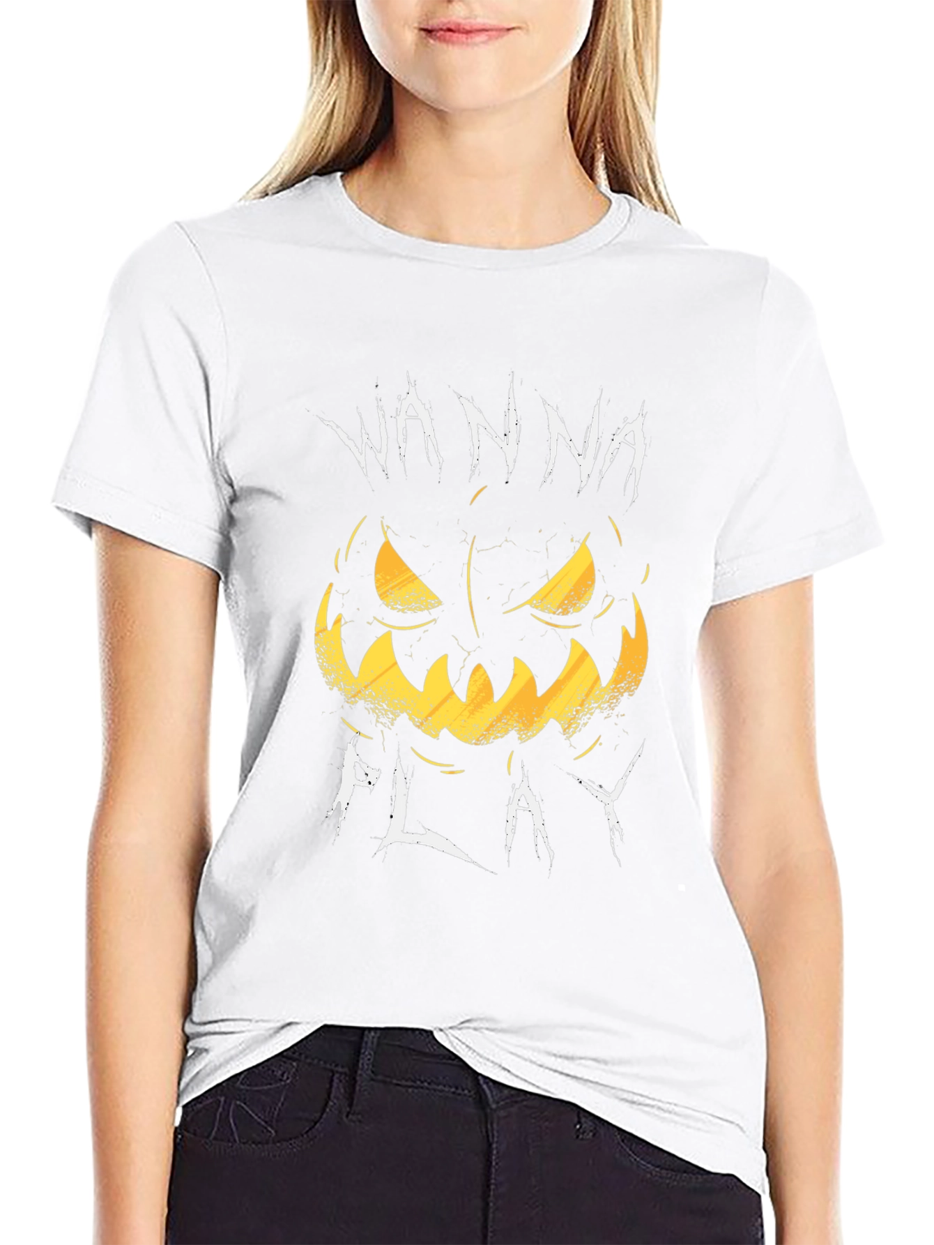 Spooky Wanna Play Pumpkin Graphic Tee
