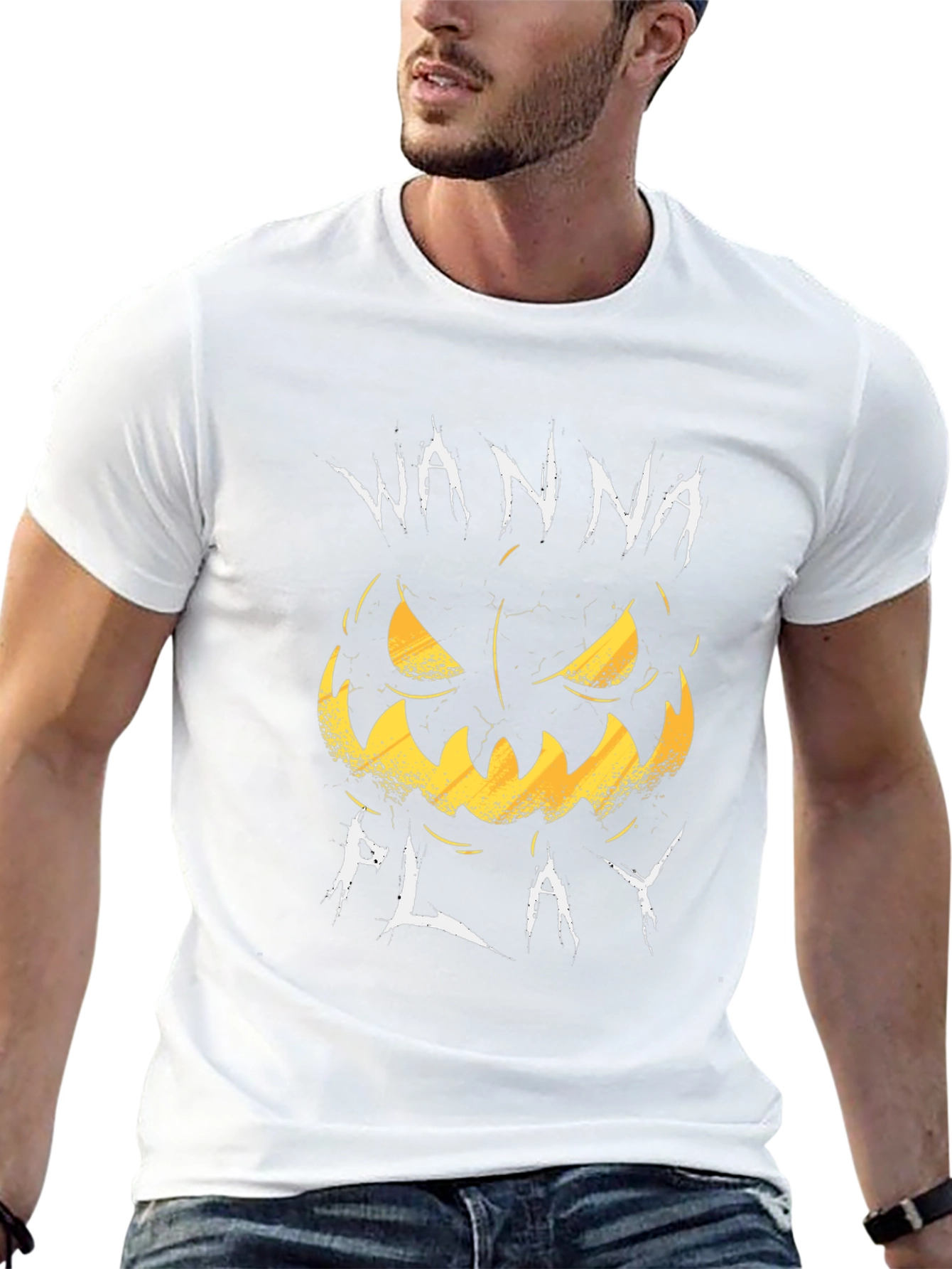 Spooky Wanna Play Pumpkin Graphic Tee
