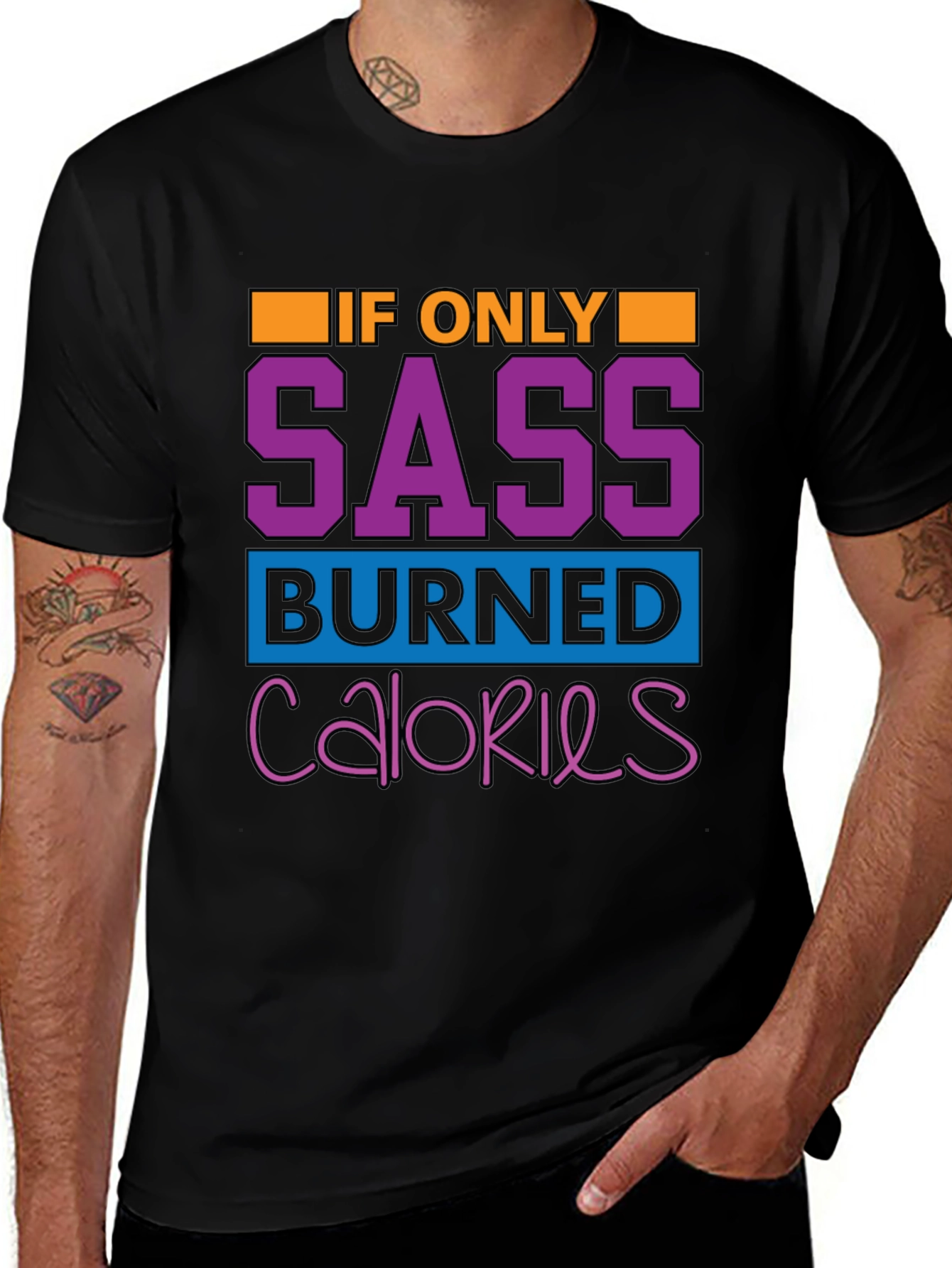 Sass Burned Calories Graphic Tee