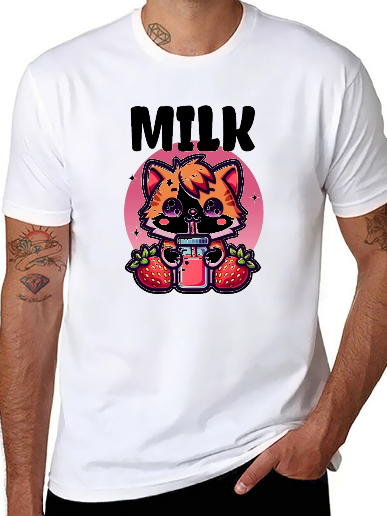 Kawaii Cat Milkshake T-Shirt