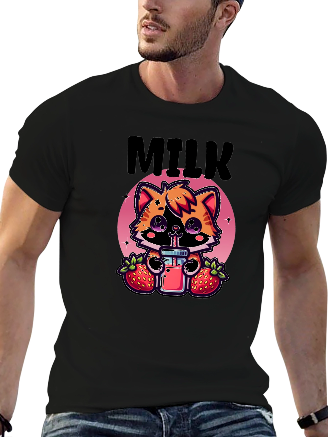 Kawaii Cat Milkshake T-Shirt