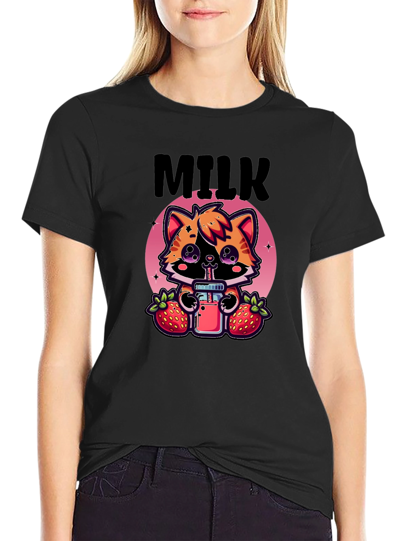 Kawaii Cat Milkshake T-Shirt
