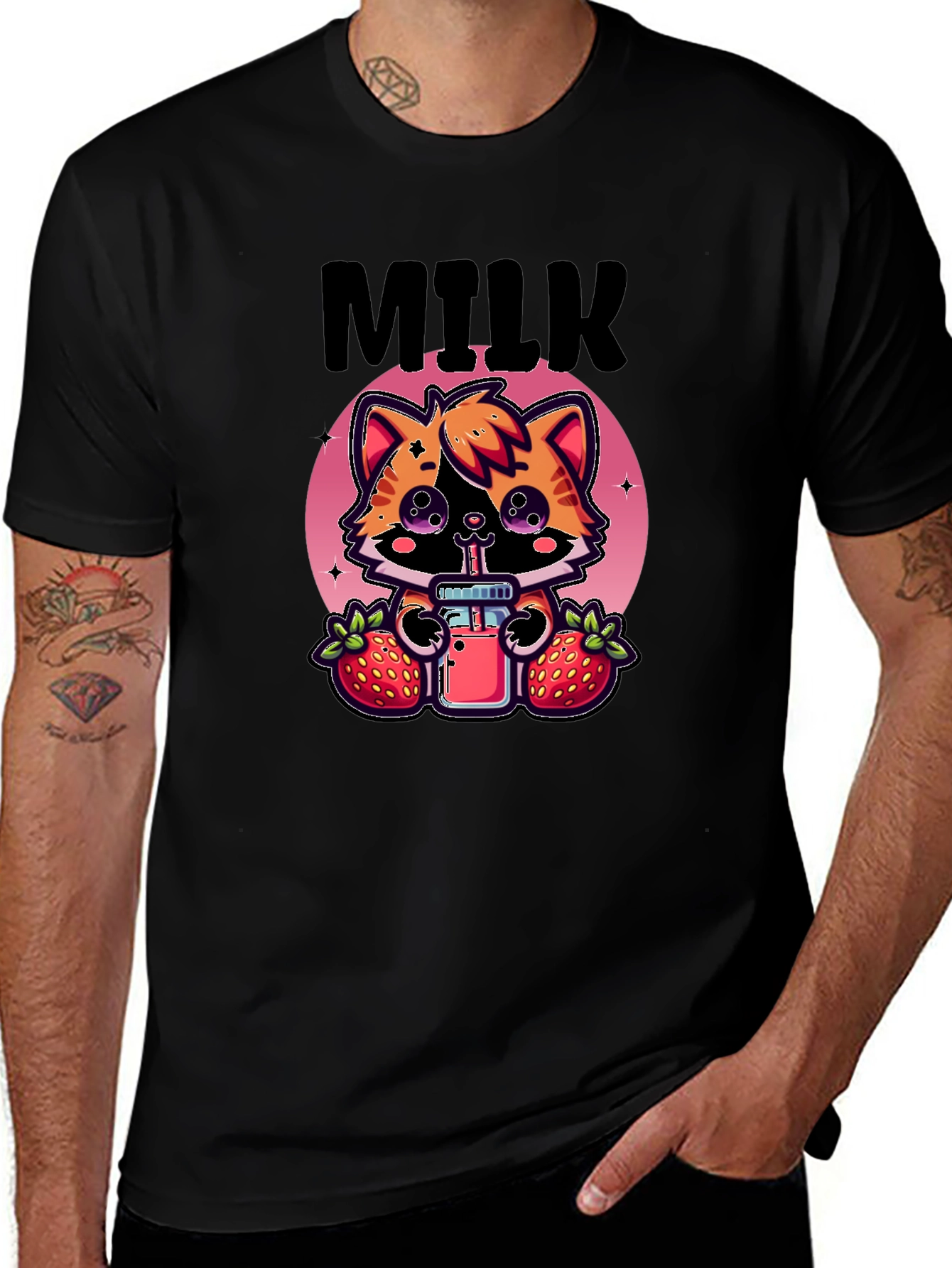 Kawaii Cat Milkshake T-Shirt