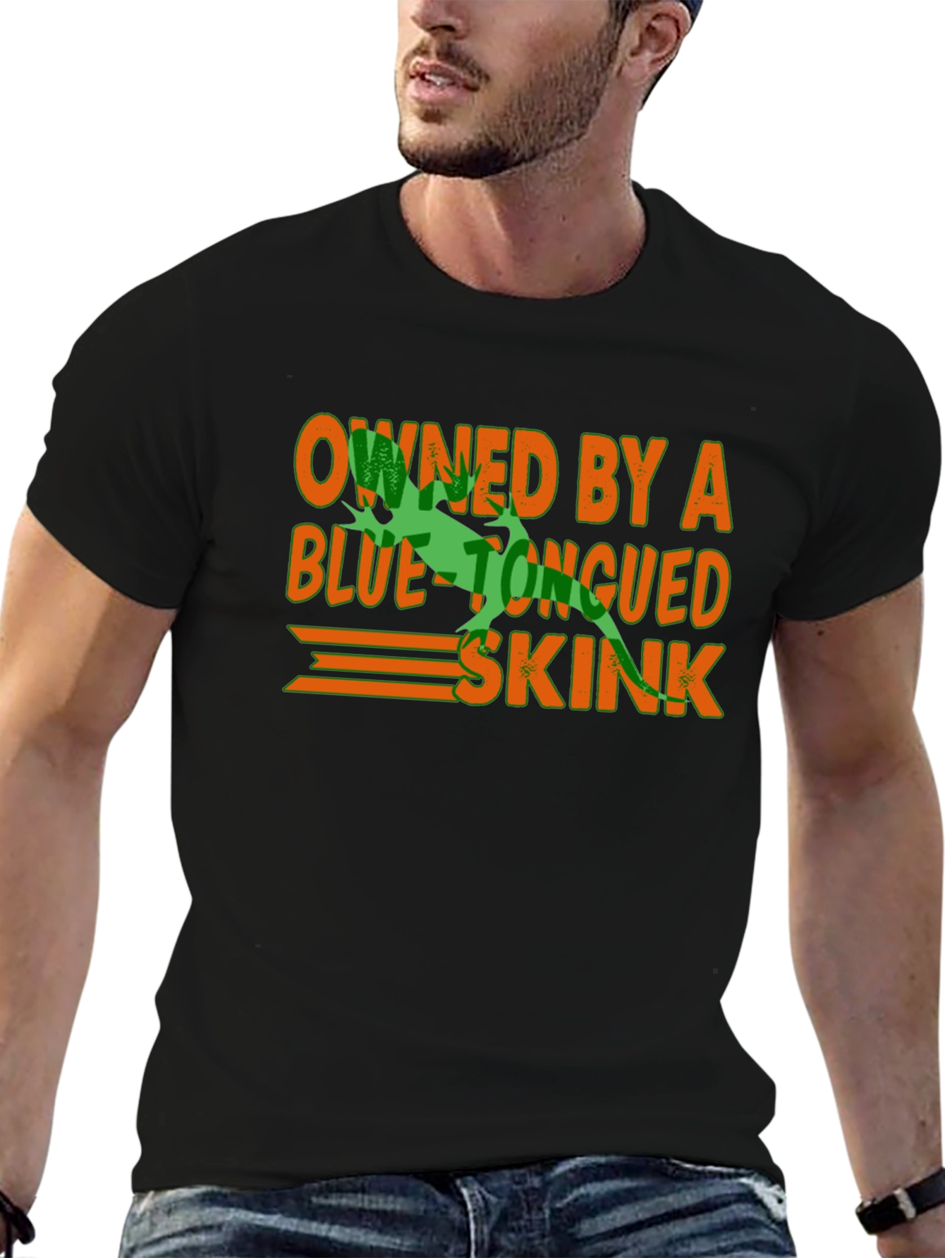 Blue Tongued Skink Owner Black T-Shirt