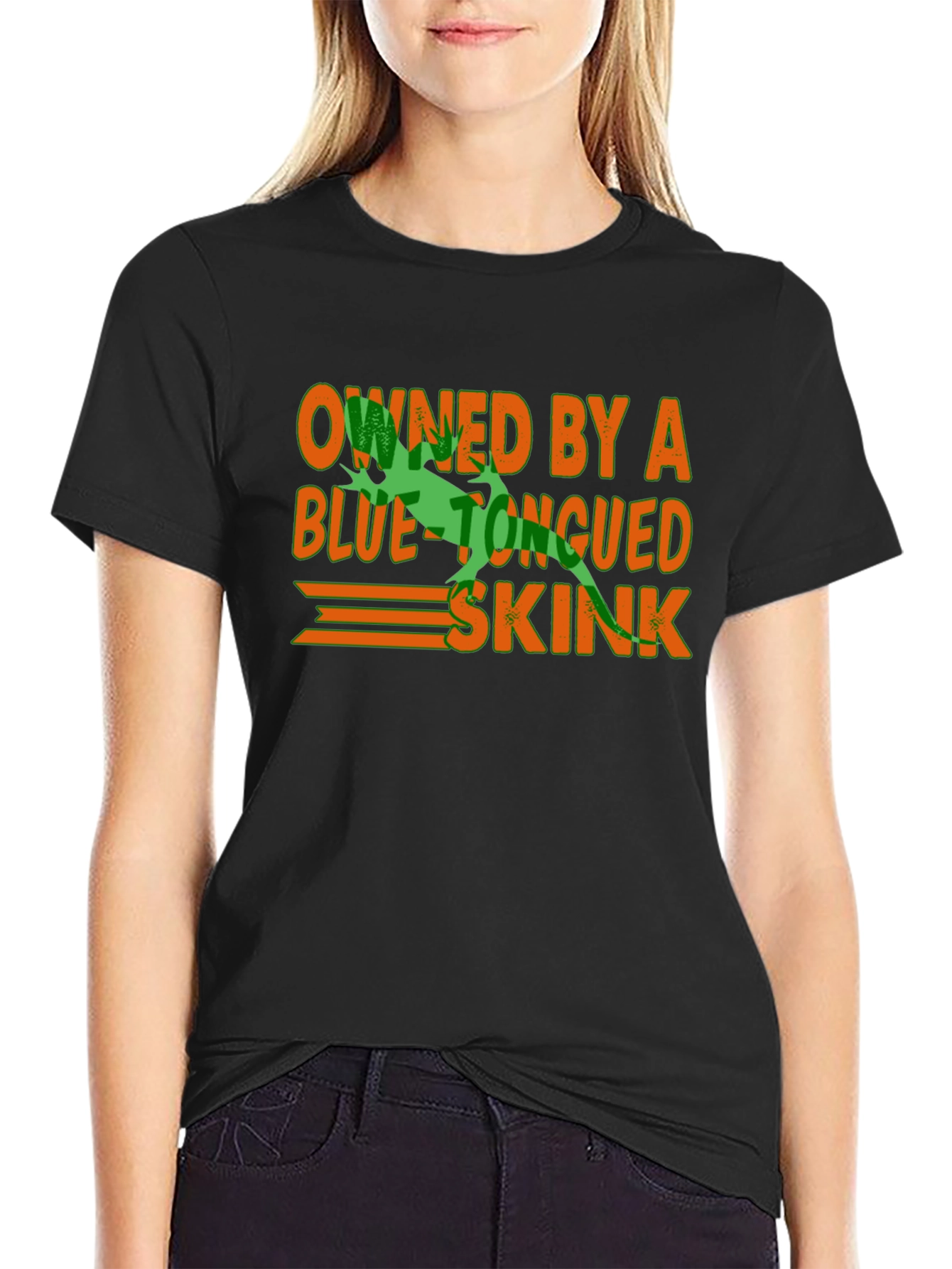 Blue Tongued Skink Owner Black T-Shirt