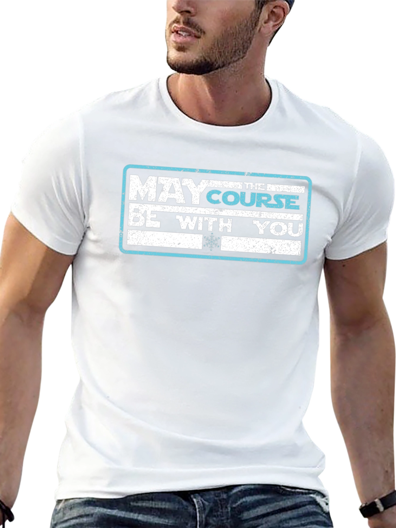 May the Course Be With You Black T-Shirt