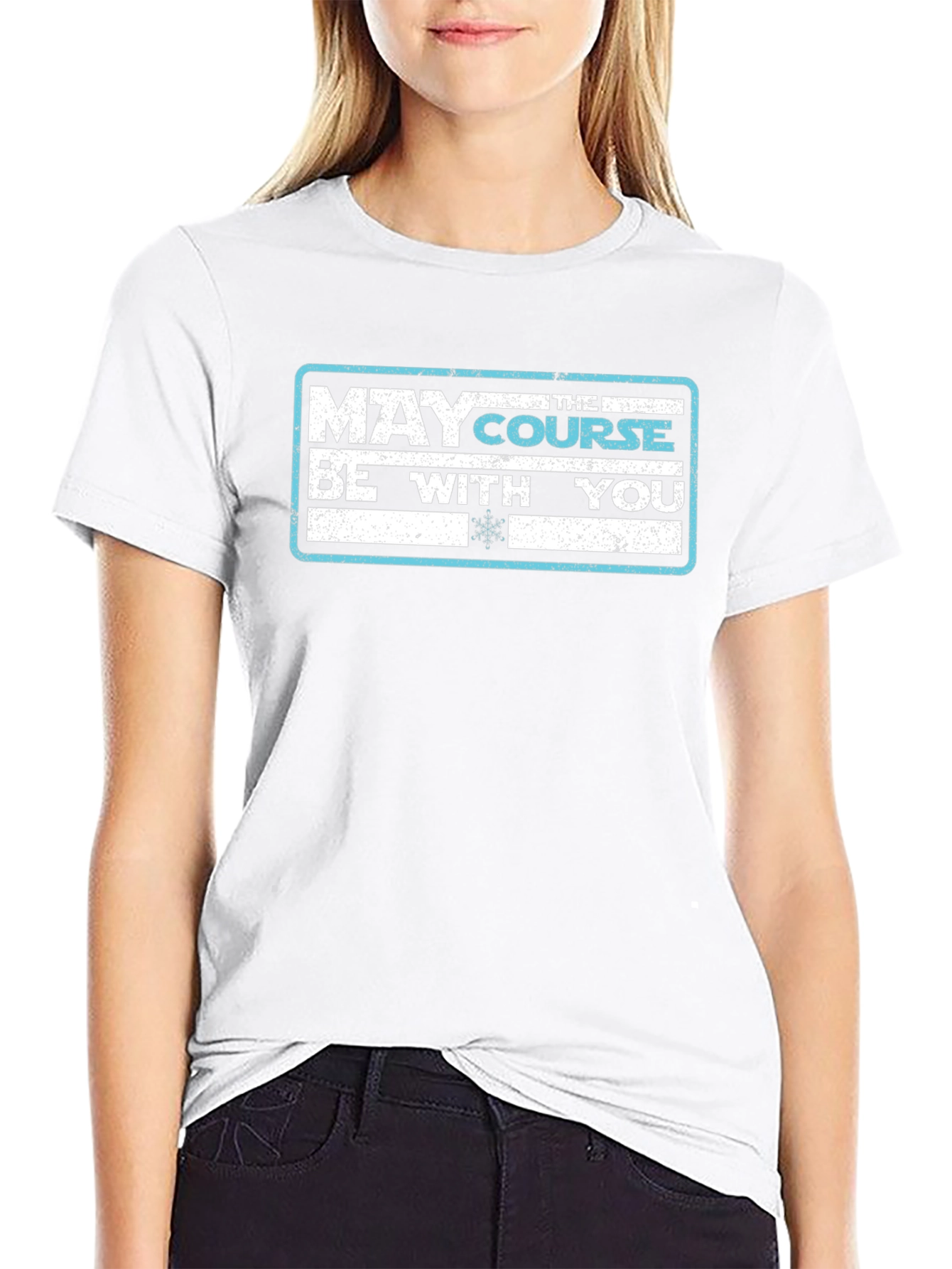 May the Course Be With You Black T-Shirt