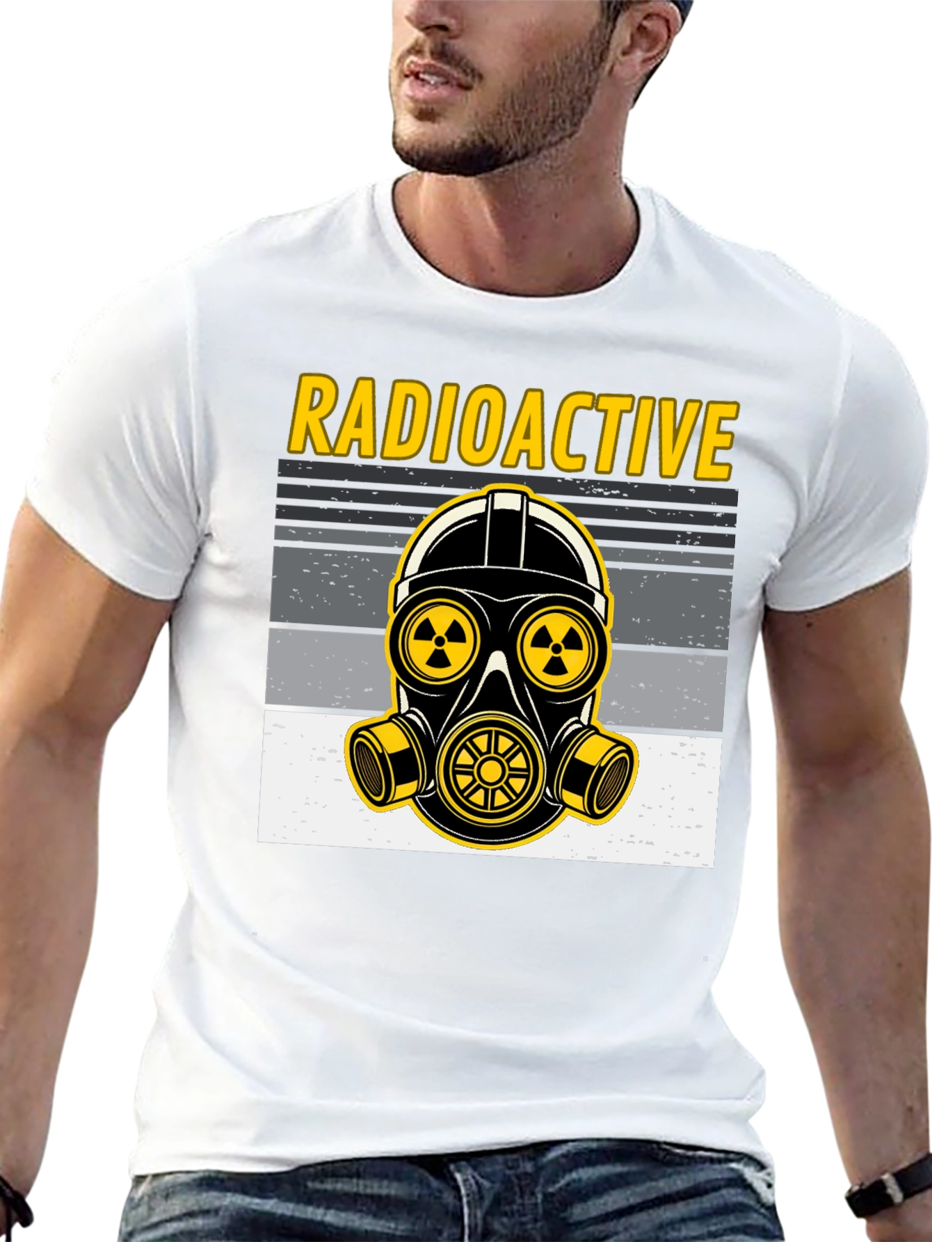 Radioactive Gas Mask Graphic T-Shirt