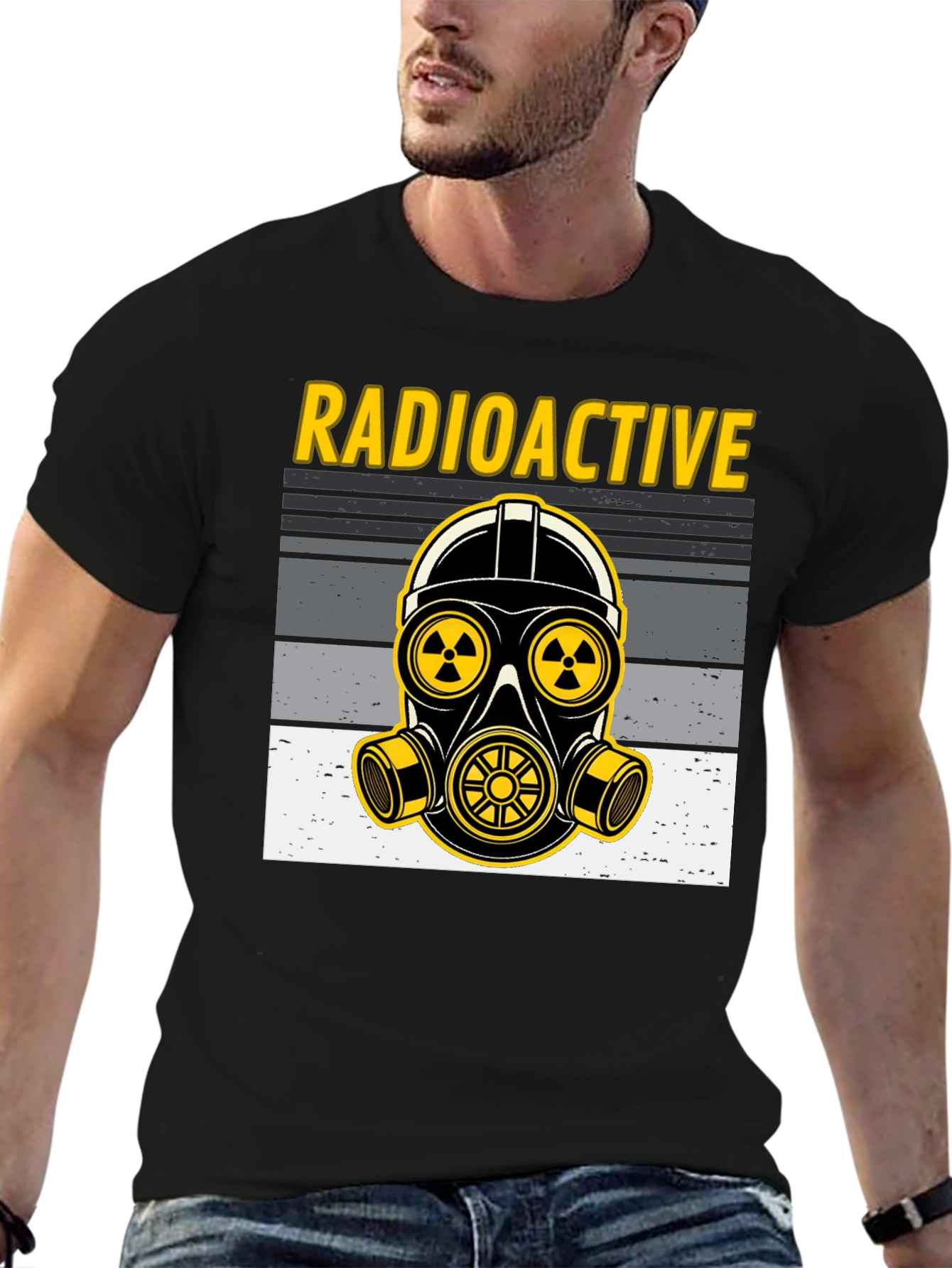 Radioactive Gas Mask Graphic T-Shirt
