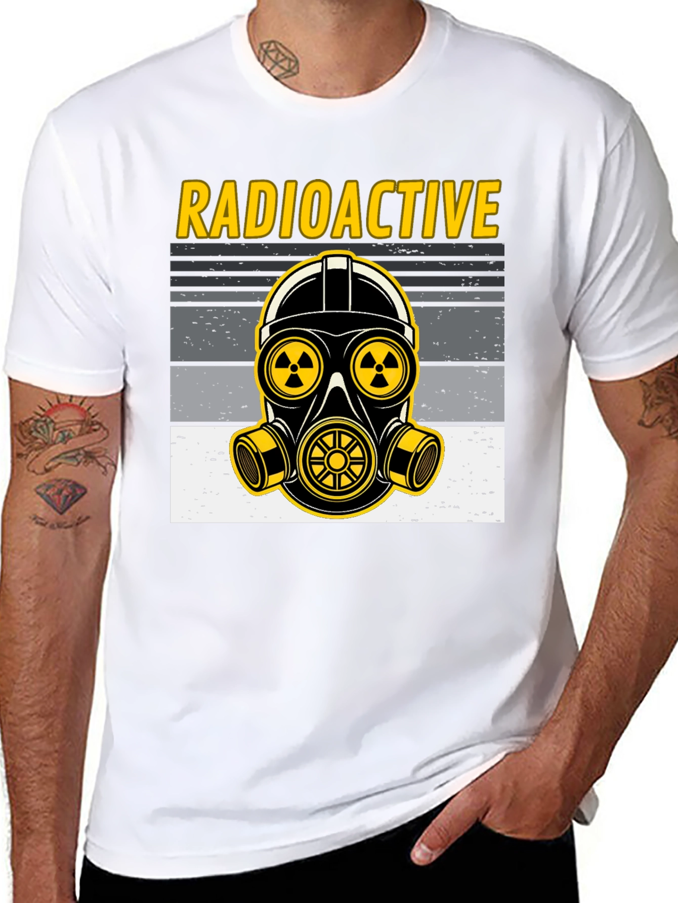 Radioactive Gas Mask Graphic T-Shirt