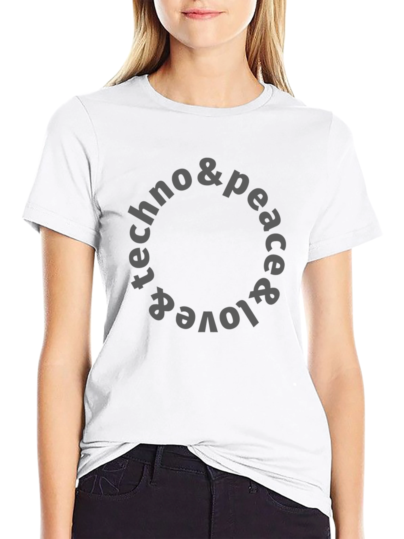 Techno Peace & Love T-Shirt - Unisex Graphic Tee