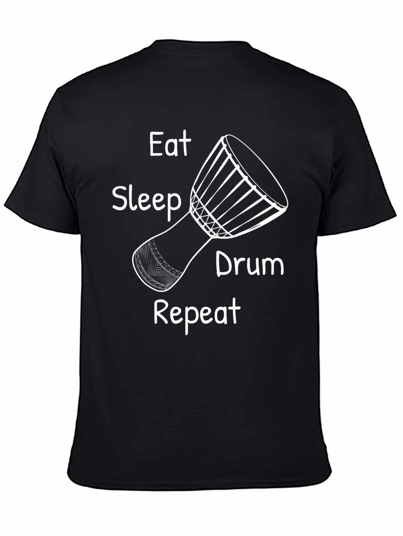 Eat Sleep Drum Repeat T-Shirt - Black