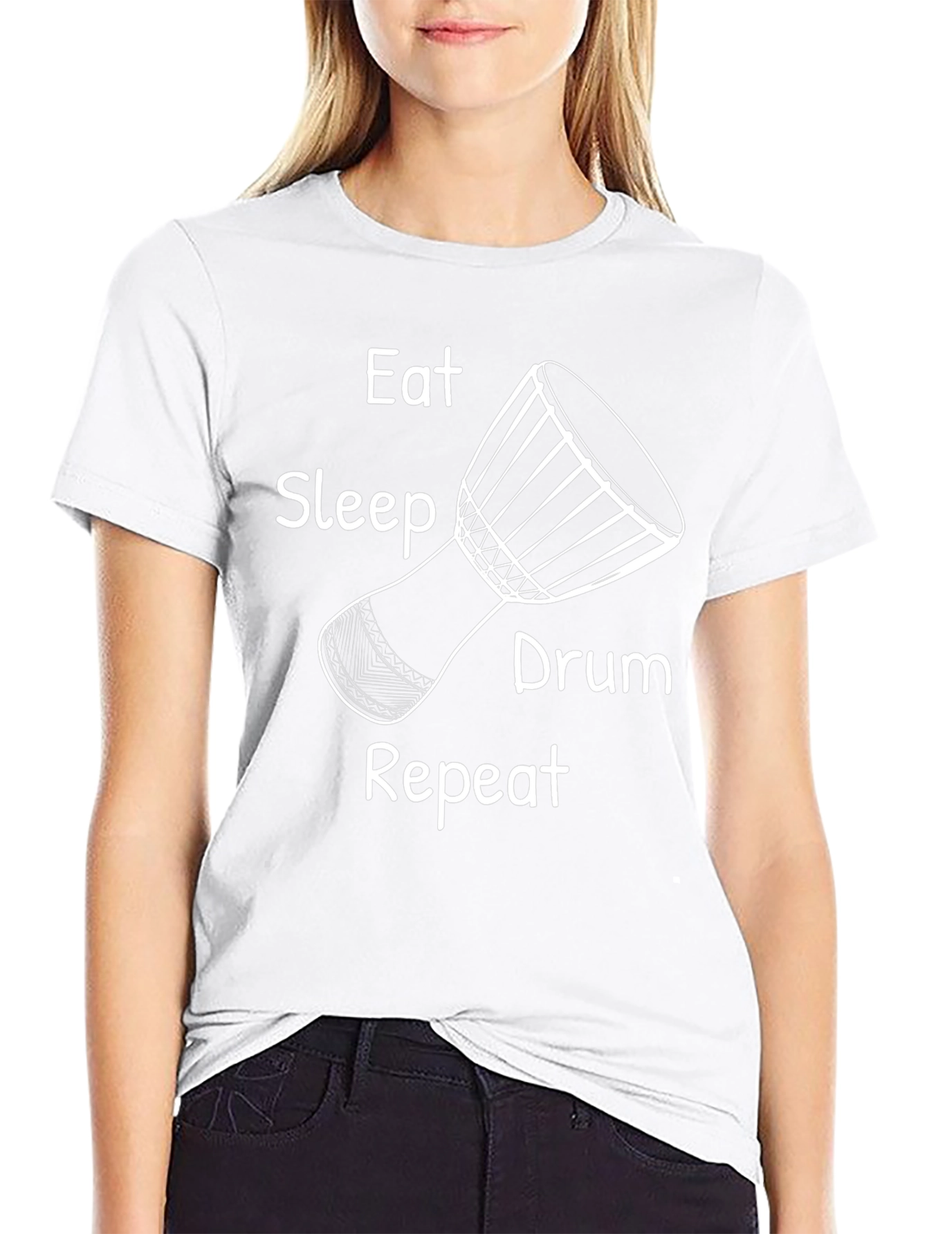 Eat Sleep Drum Repeat T-Shirt - Black