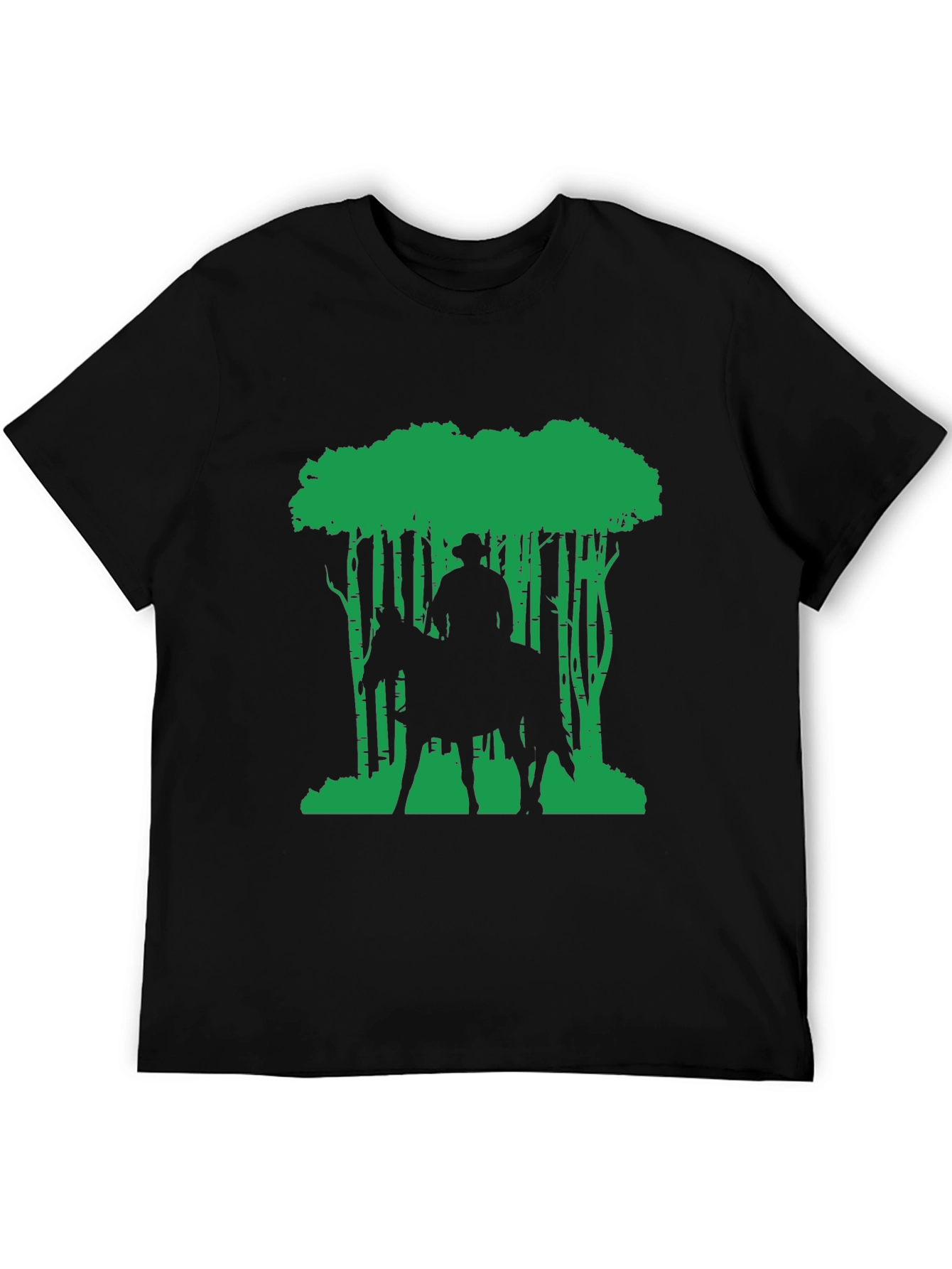 Cowboy on Horseback Forest Graphic Tee