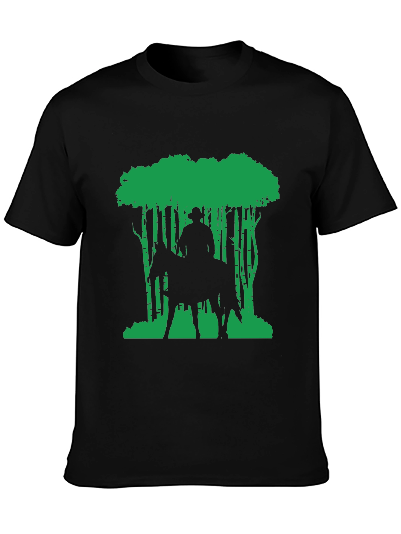 Cowboy on Horseback Forest Graphic Tee