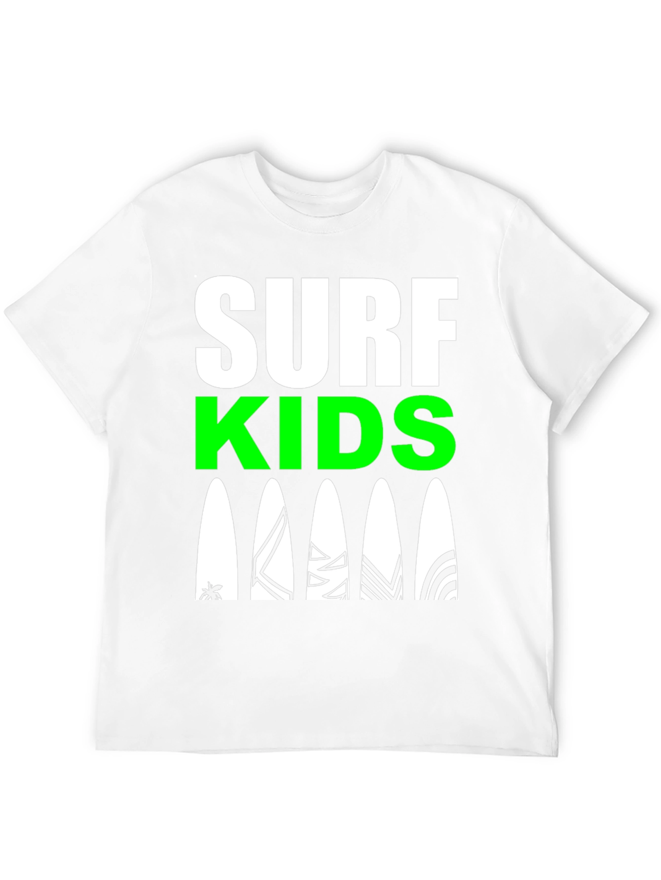 Surf Kids Graphic Tee - Black Cotton Surfboard Design