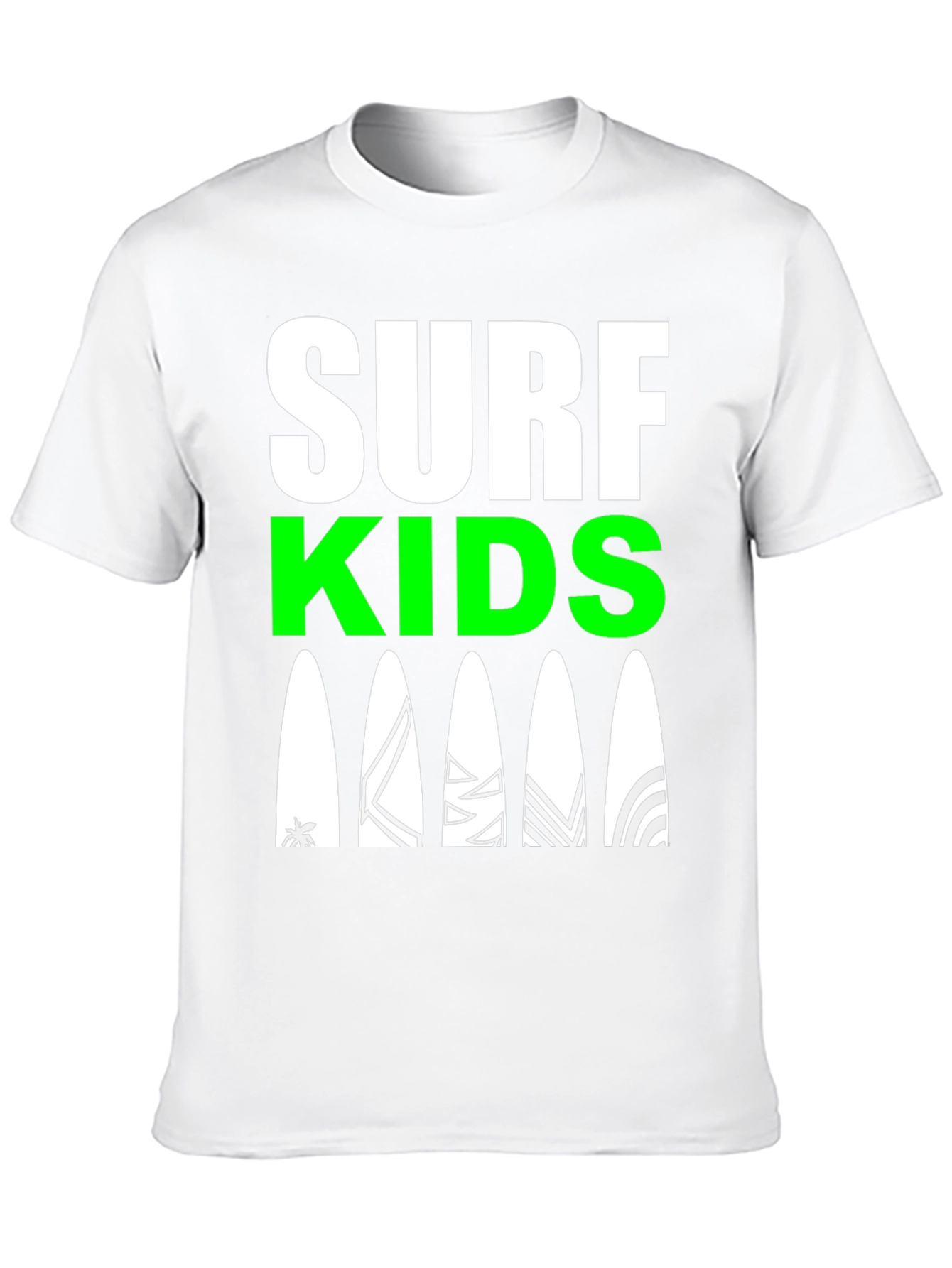 Surf Kids Graphic Tee - Black Cotton Surfboard Design