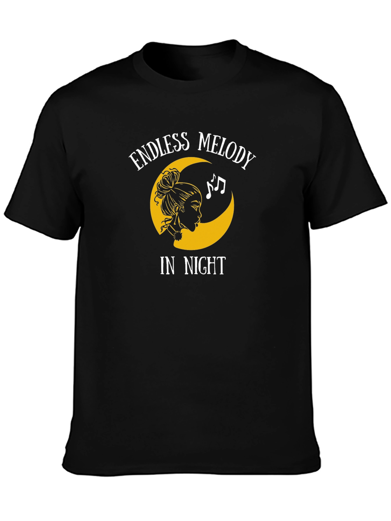 Endless Melody in Night Graphic Tee - Black