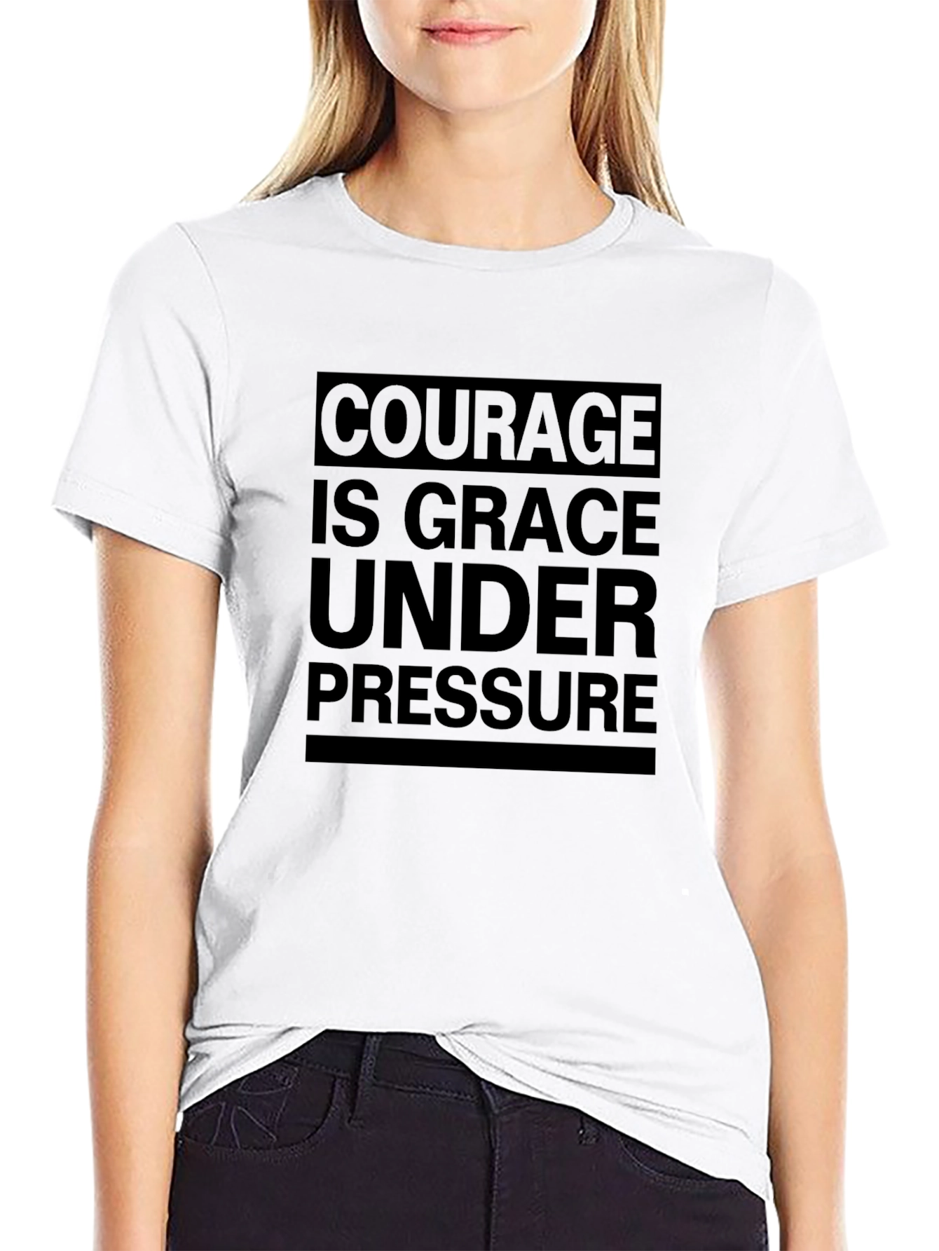 Courage is Grace Under Pressure Black T-Shirt