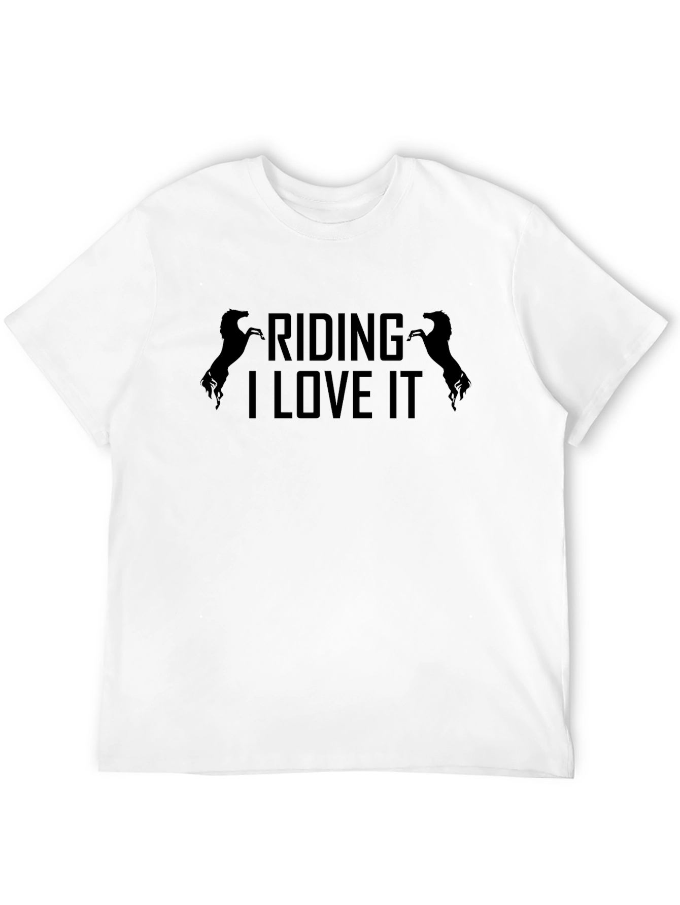 Riding I Love It Mens Black T-Shirt