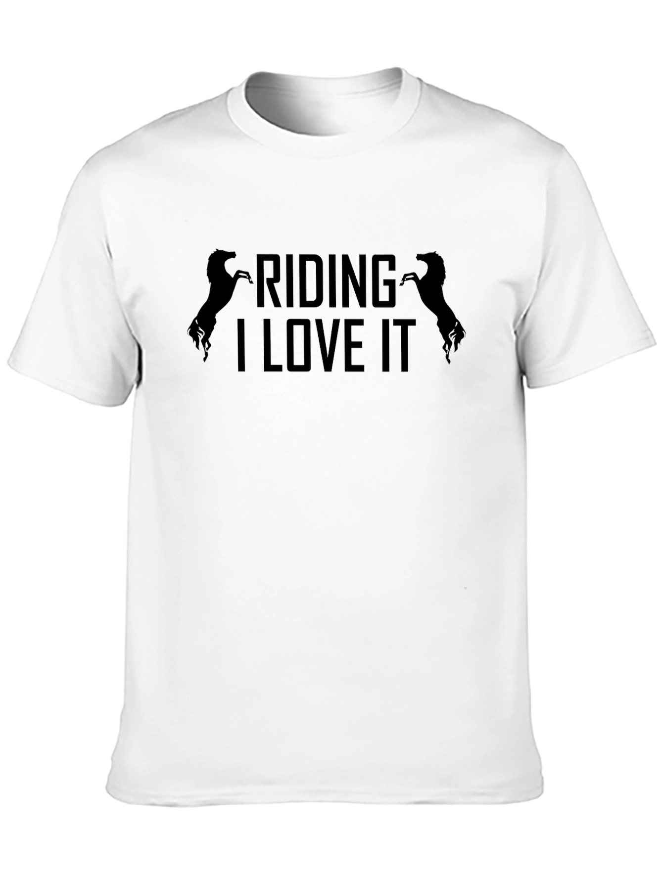 Riding I Love It Mens Black T-Shirt
