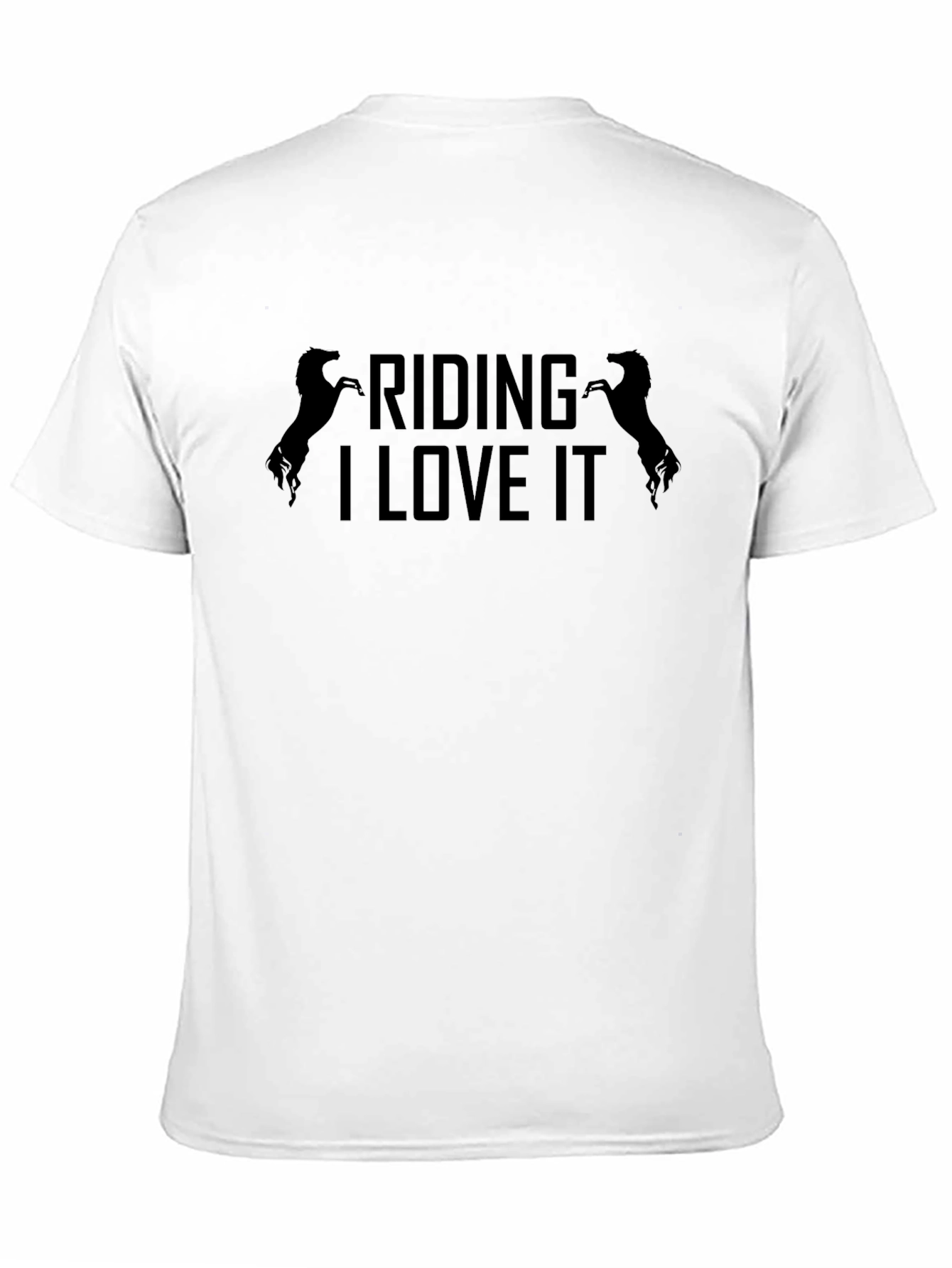 Riding I Love It Mens Black T-Shirt