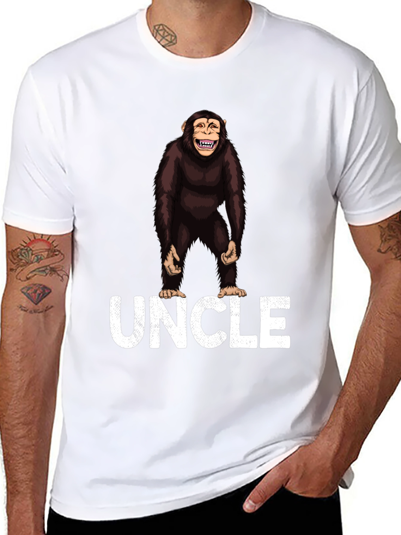 Uncle Chimp Graphic Tee - Funny Family T-Shirt