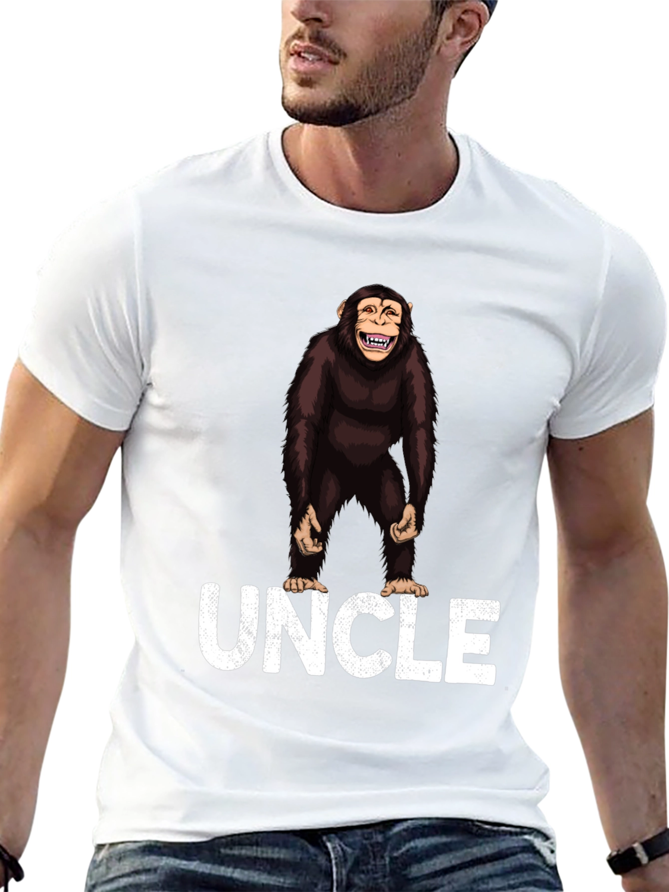 Uncle Chimp Graphic Tee - Funny Family T-Shirt