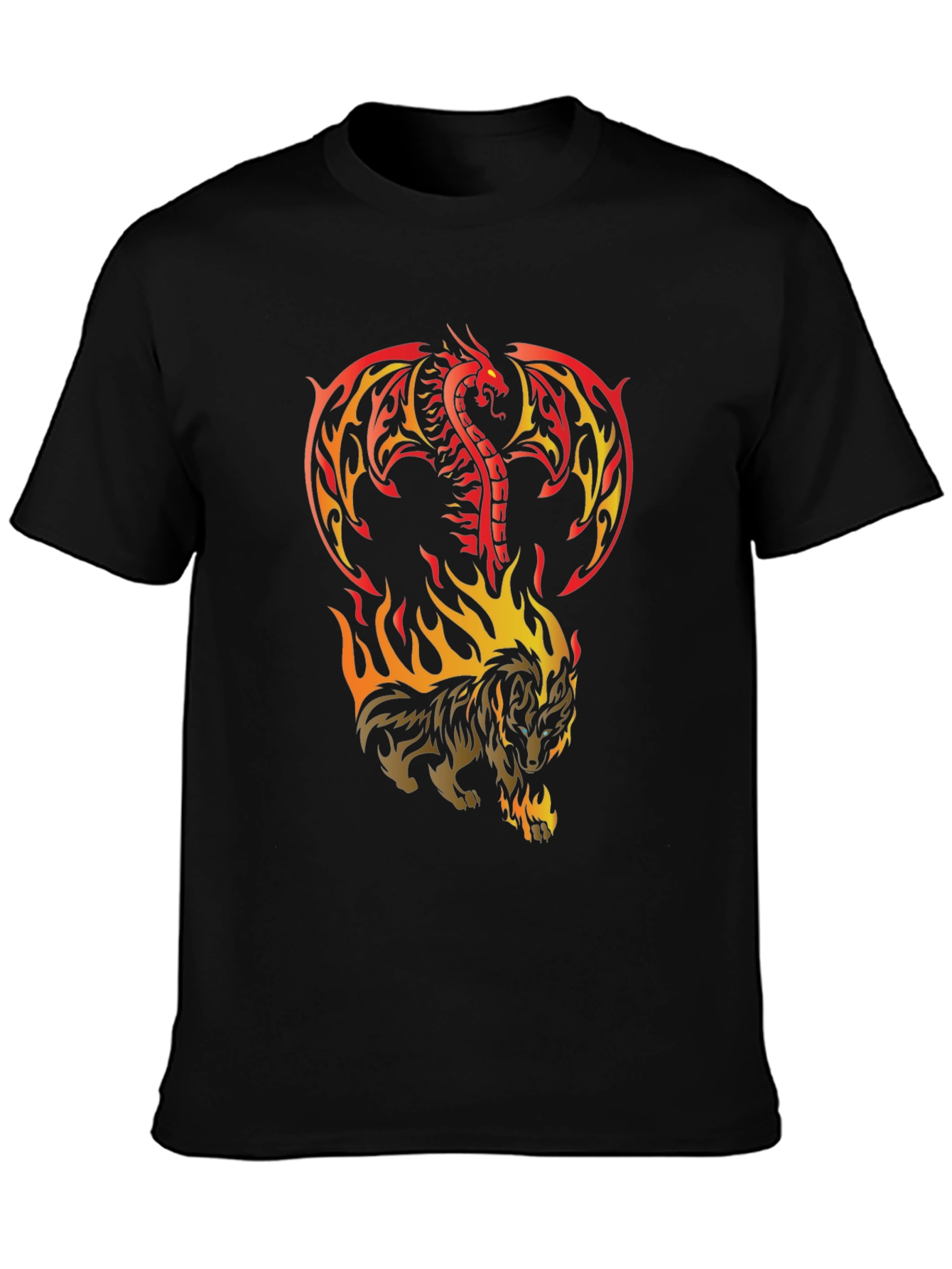Dragon & Wolf Fire T-Shirt