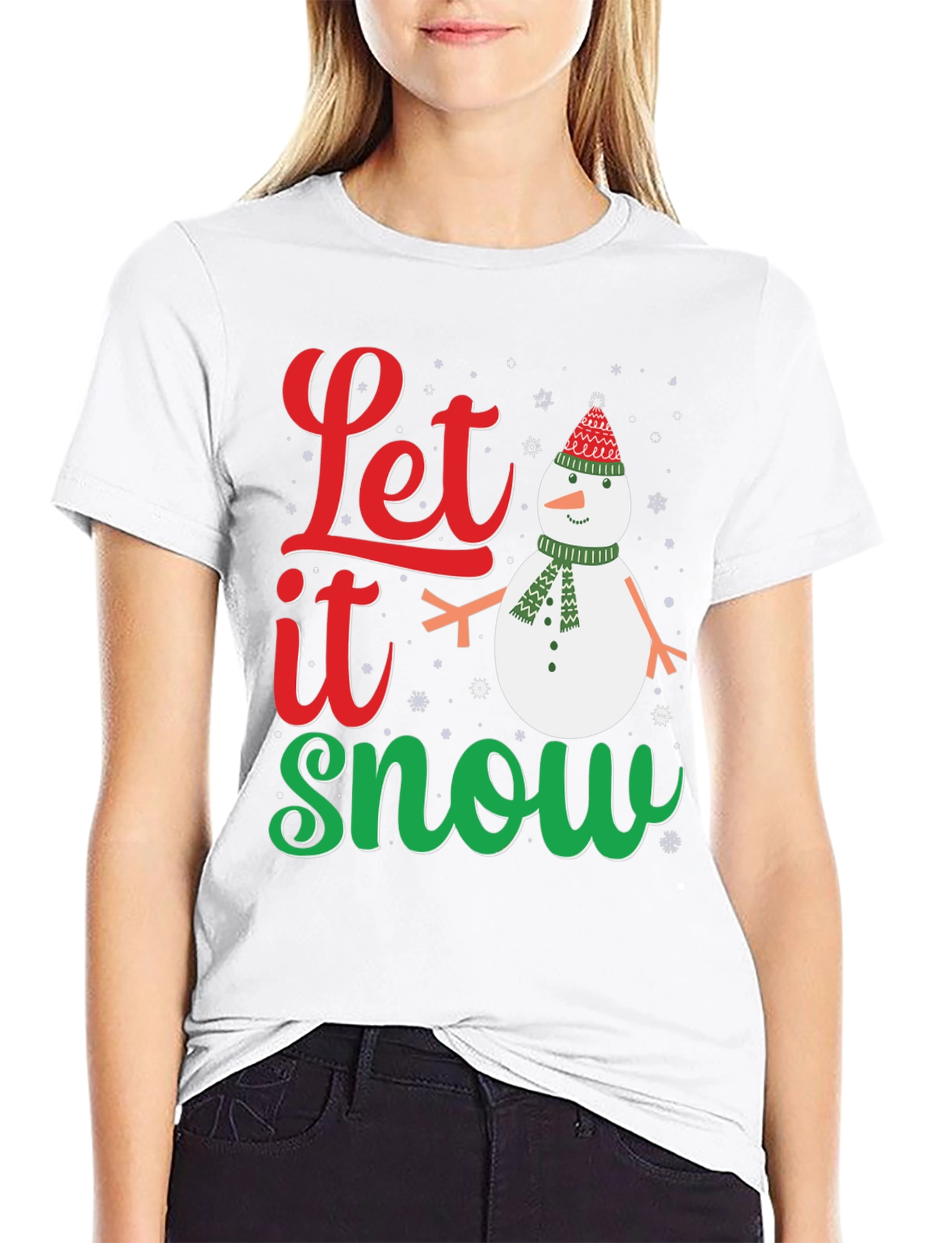 Festive Let it Snow Holiday Graphic Tee