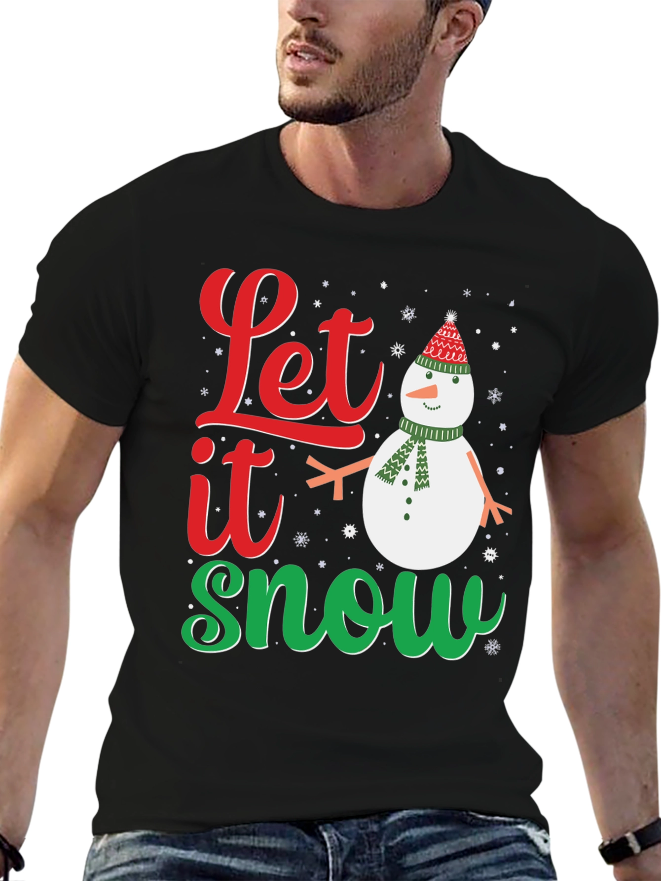 Festive Let it Snow Holiday Graphic Tee