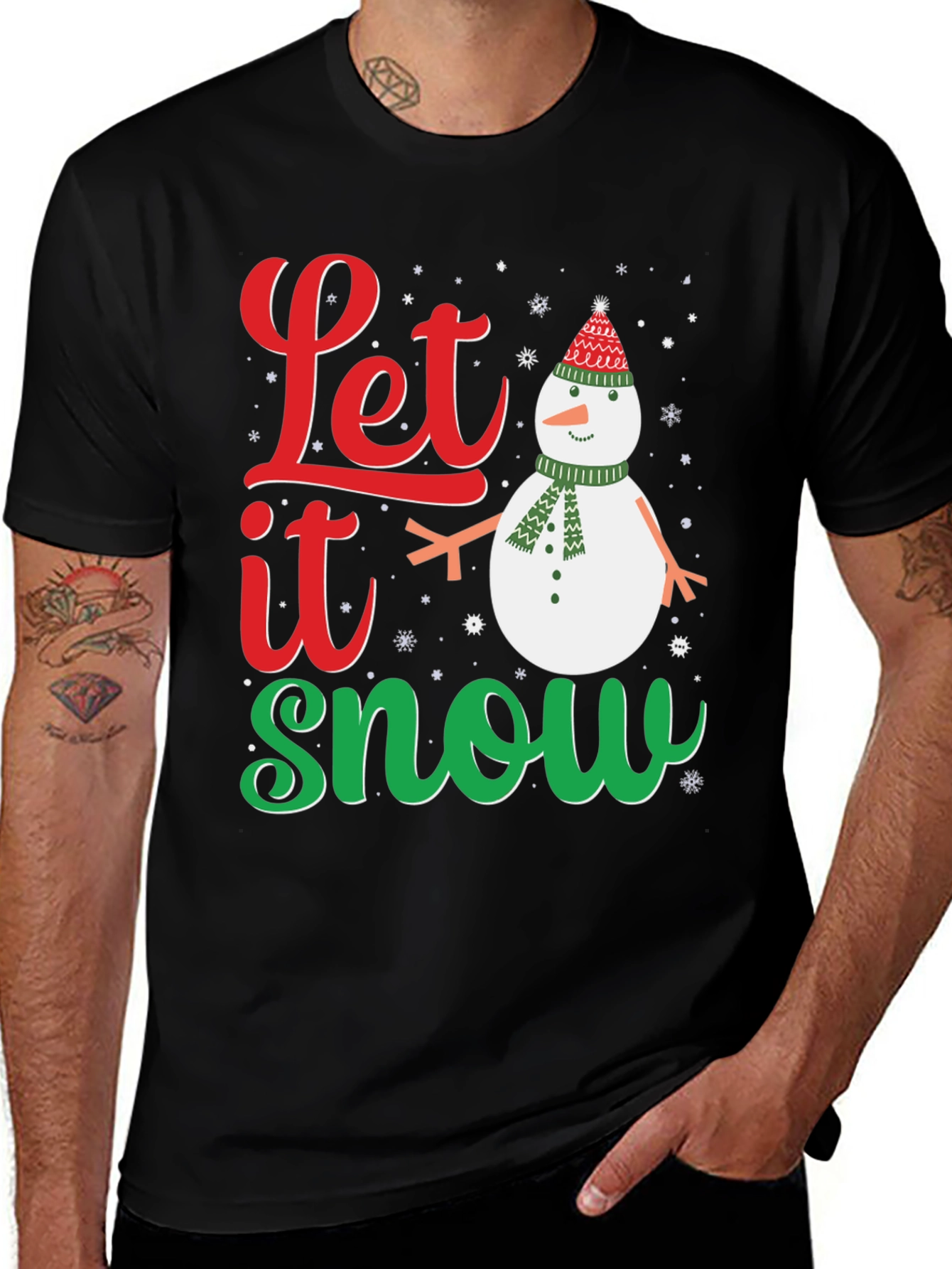 Festive Let it Snow Holiday Graphic Tee