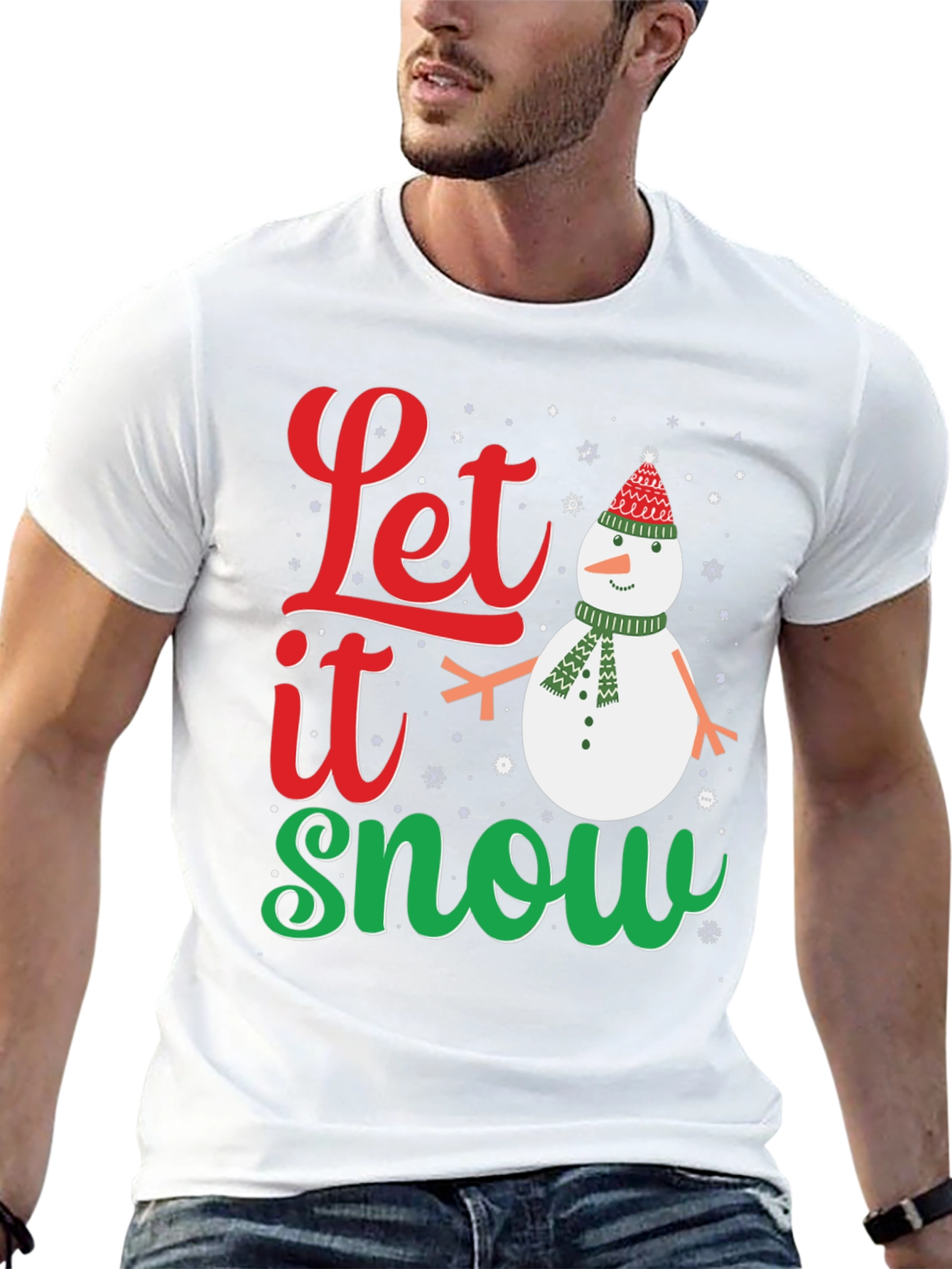 Festive Let it Snow Holiday Graphic Tee