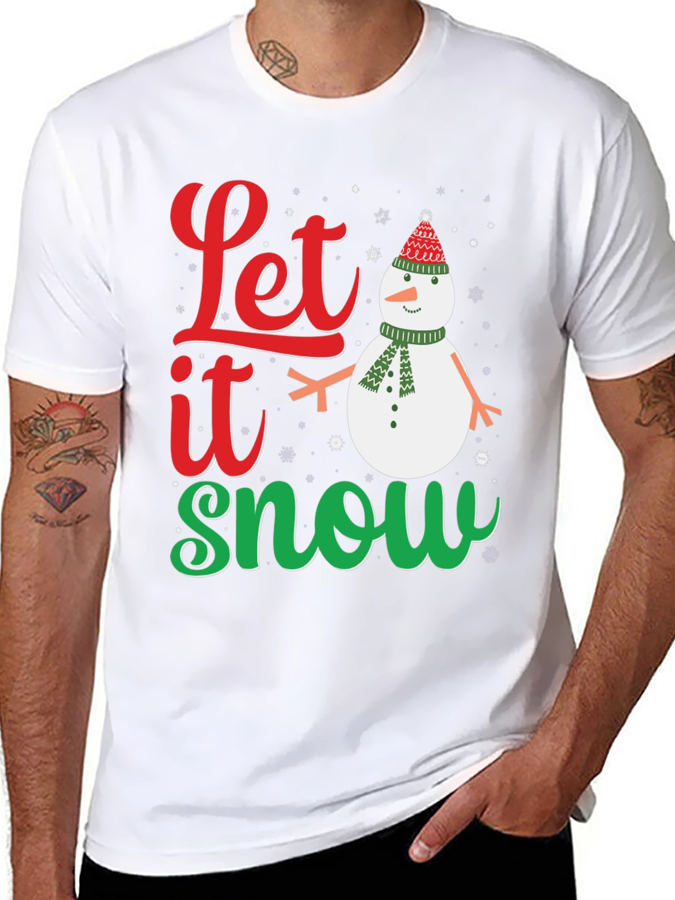 Festive Let it Snow Holiday Graphic Tee