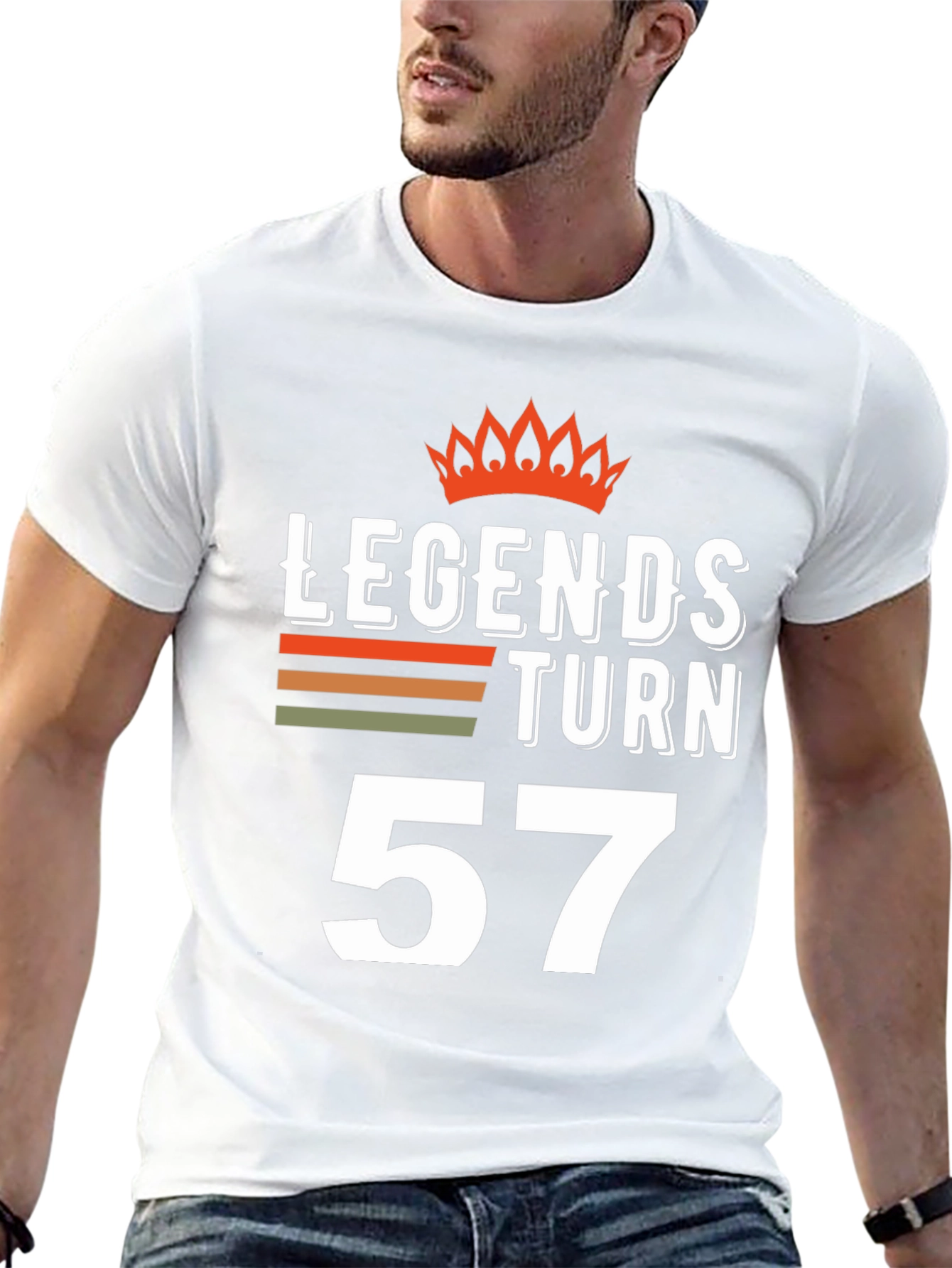Legends Turn 57 Graphic T-Shirt Birthday Gift