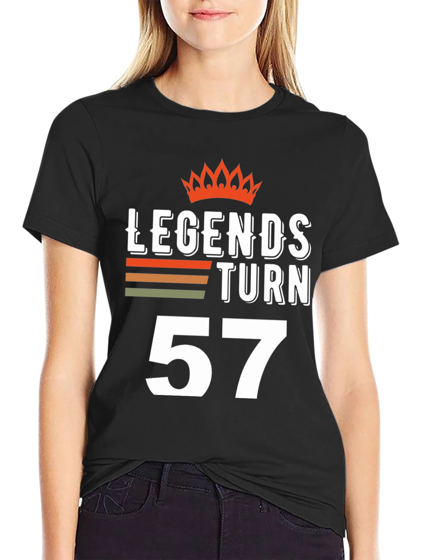 Legends Turn 57 Graphic T-Shirt Birthday Gift