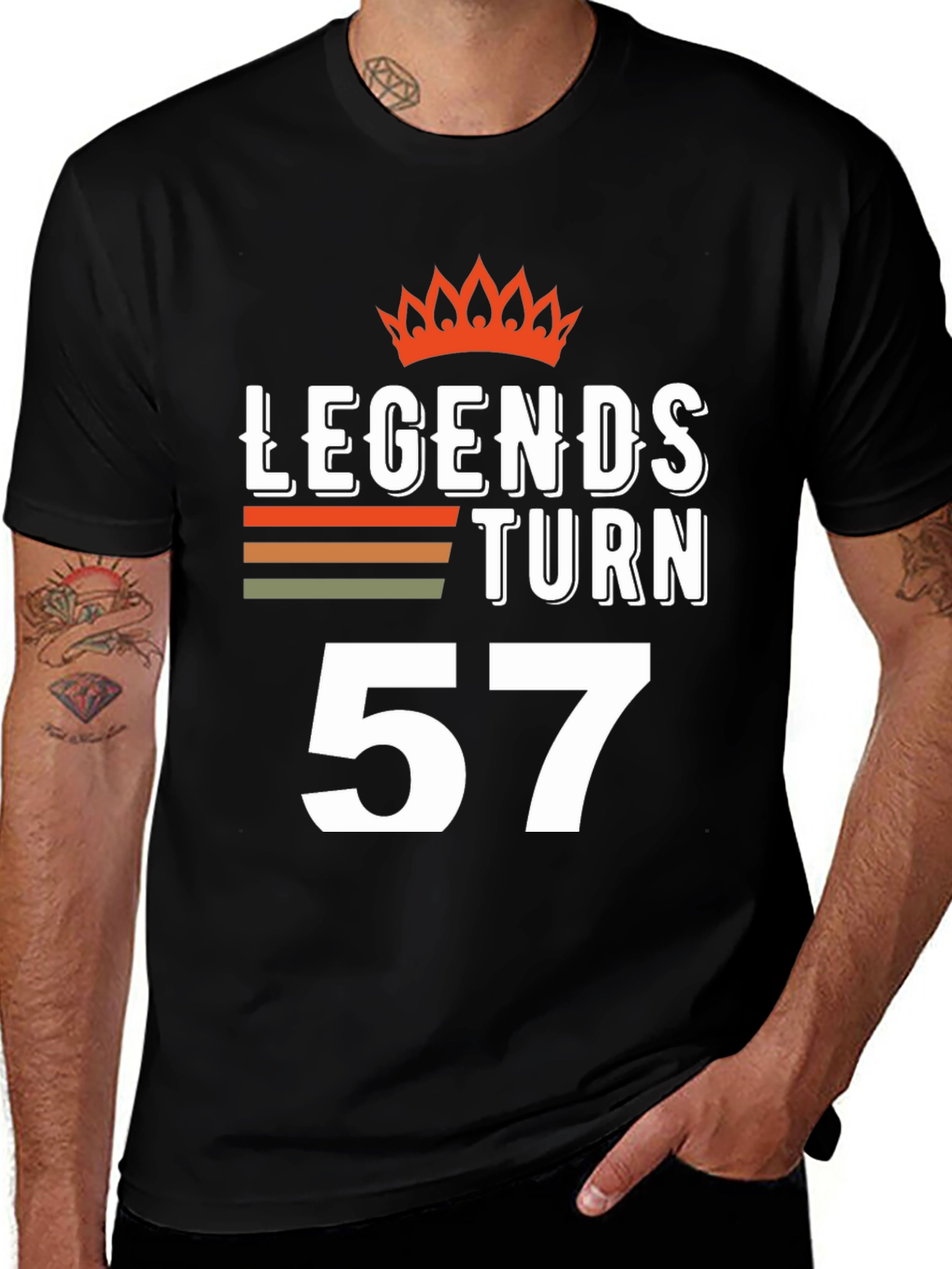 Legends Turn 57 Graphic T-Shirt Birthday Gift