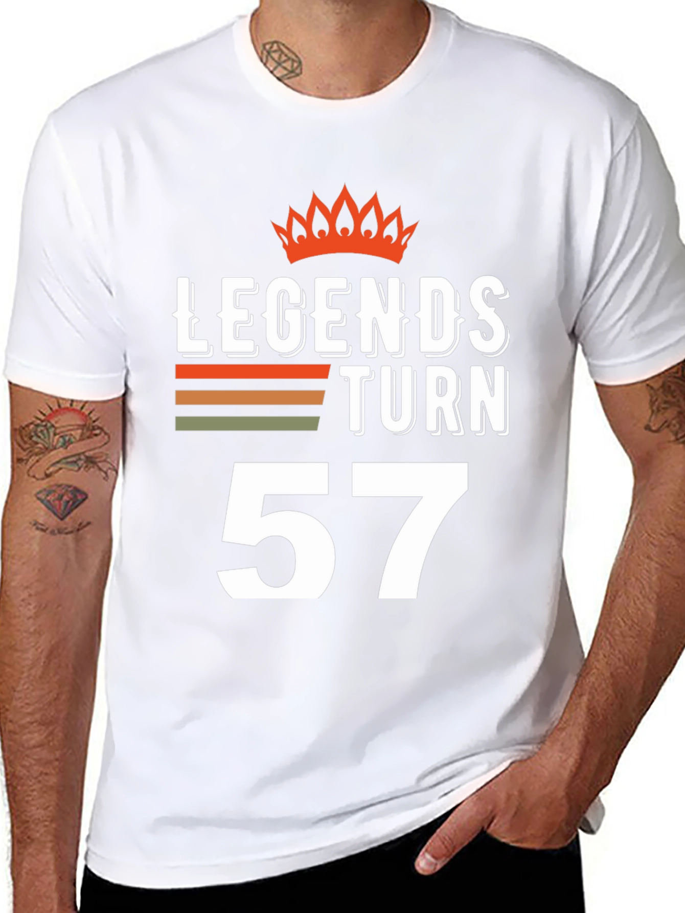 Legends Turn 57 Graphic T-Shirt Birthday Gift