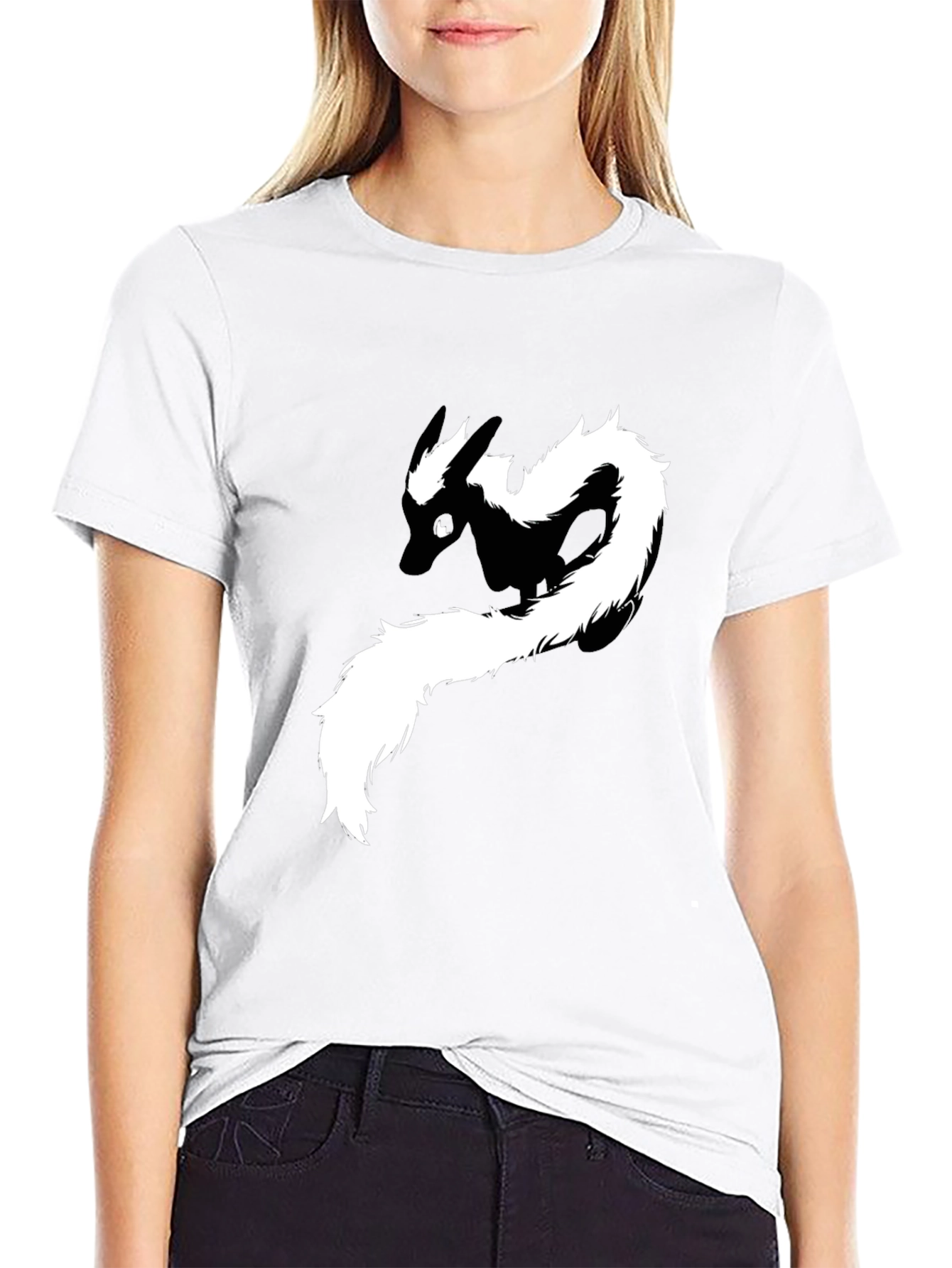 Skunk Graphic Tee - Black Cotton T-Shirt