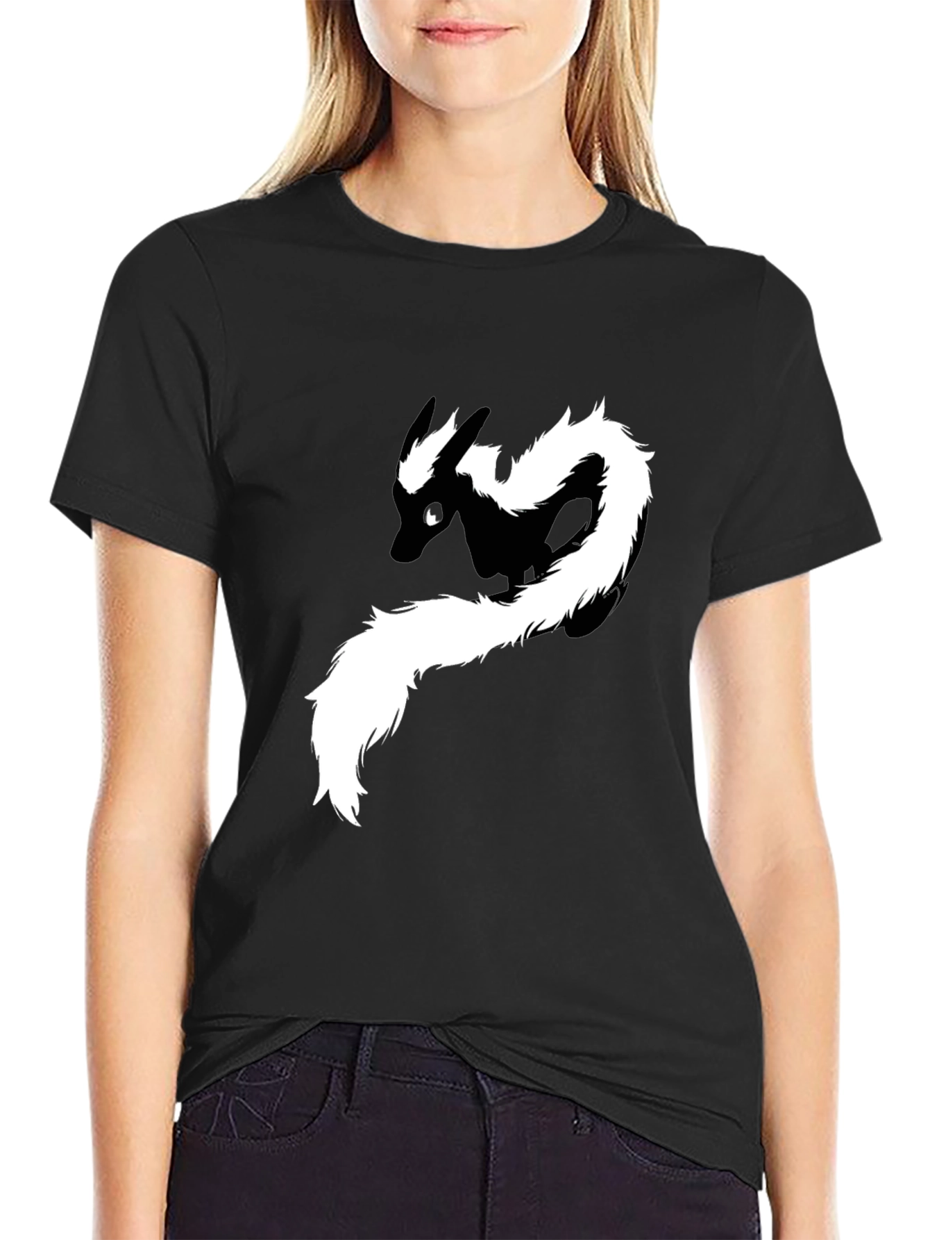 Skunk Graphic Tee - Black Cotton T-Shirt