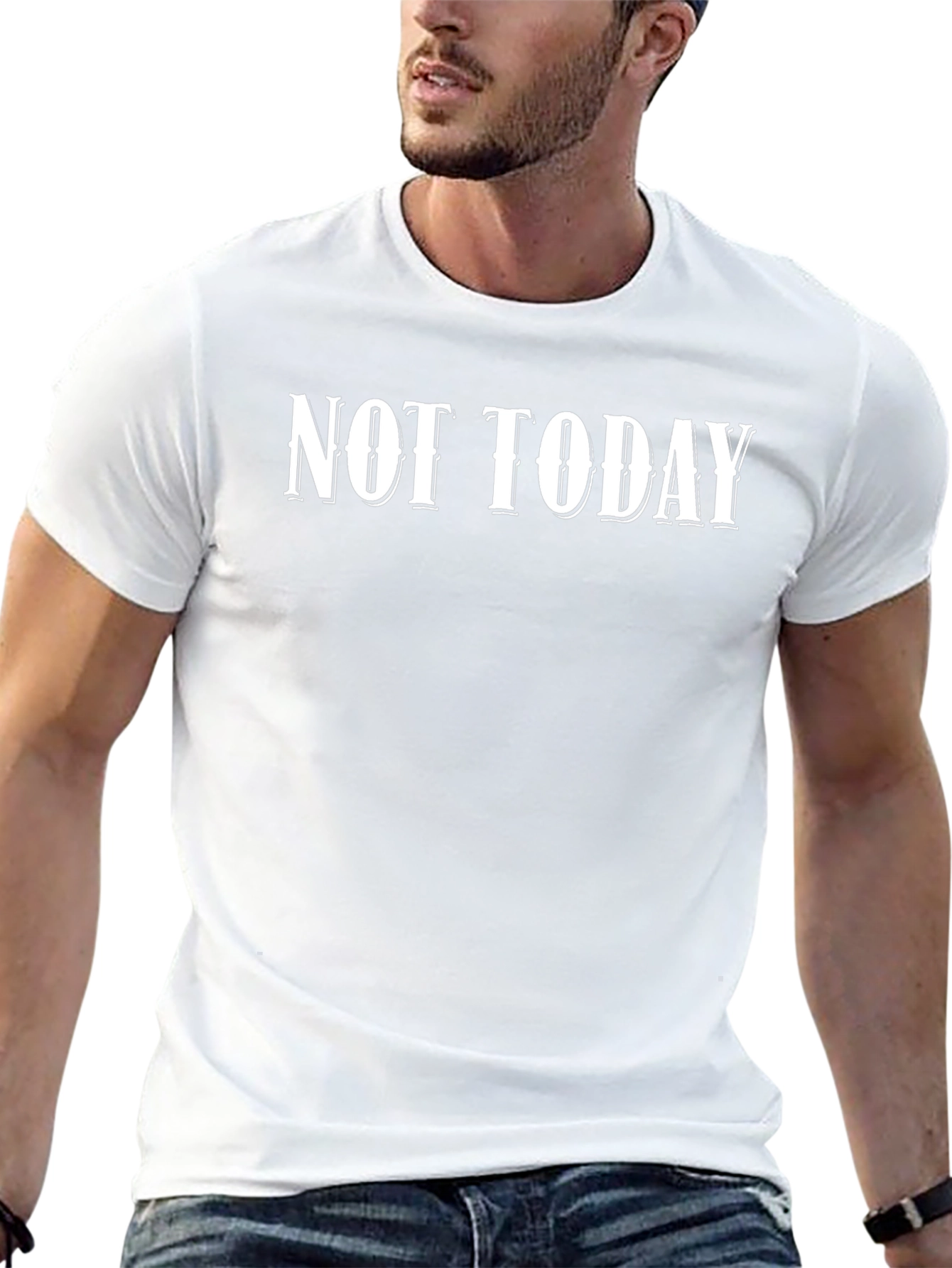 Not Today Black Graphic Tee - Mens Casual Style