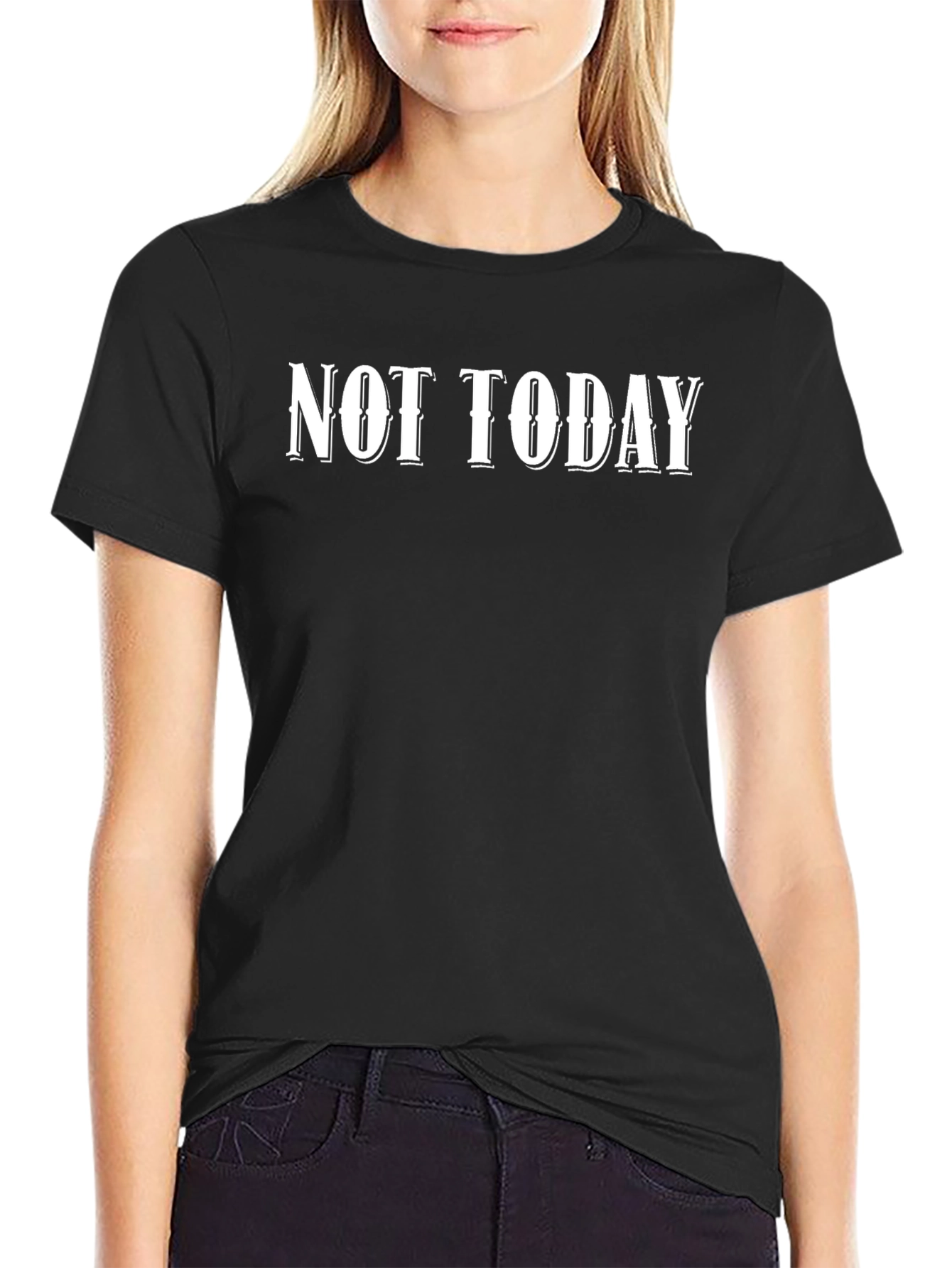 Not Today Black Graphic Tee - Mens Casual Style